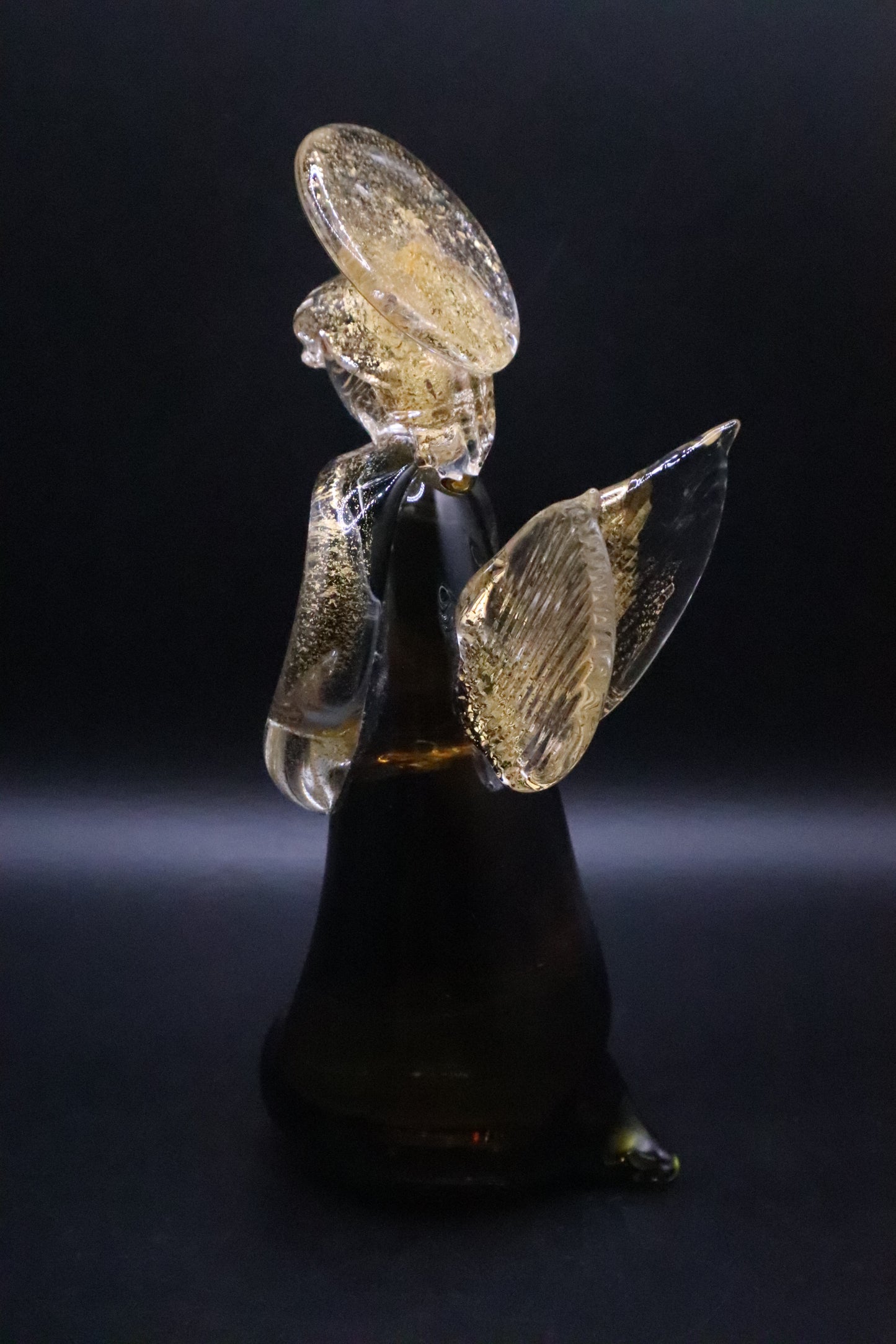 MURANO AMBER GOLD ANGEL FIGURINE