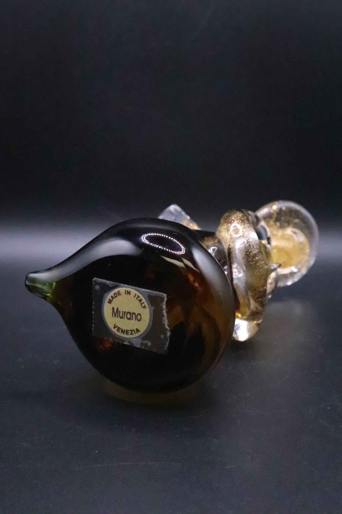 MURANO AMBER GOLD ANGEL FIGURINE