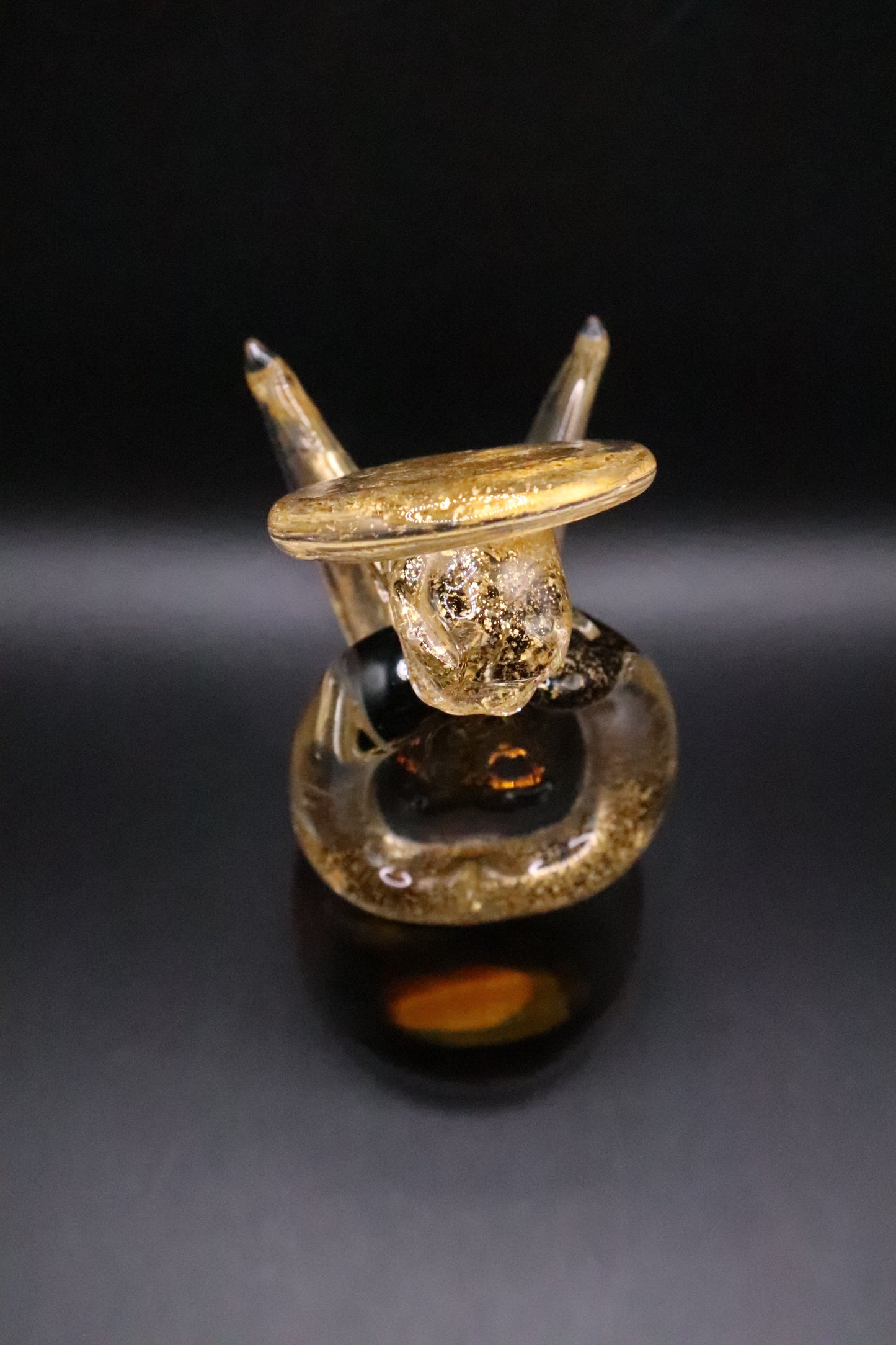 MURANO AMBER GOLD ANGEL FIGURINE