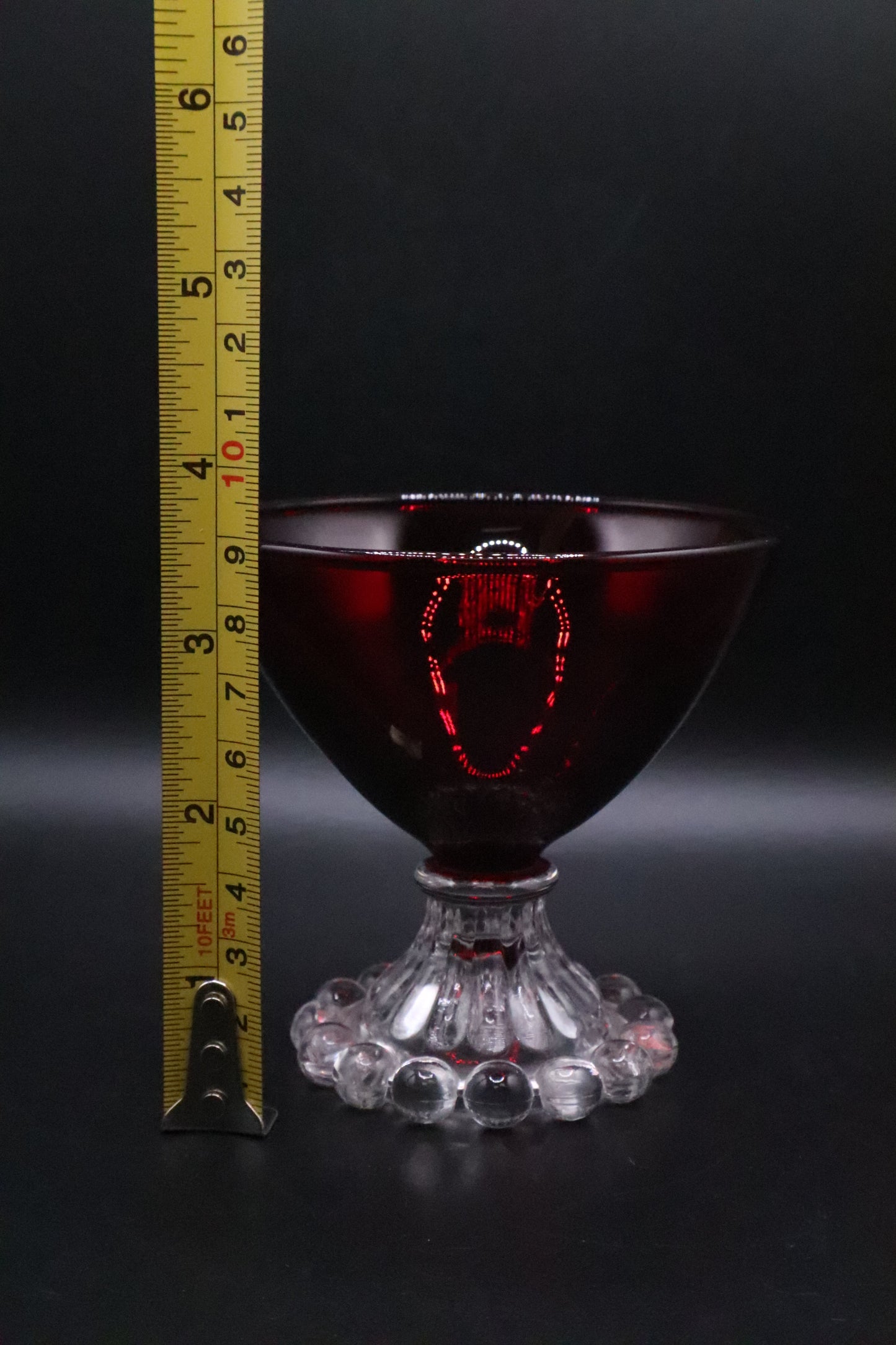 RUBY RED BOOPIE SHERBET GLASS ANCHOR HOCKING SET OF 4