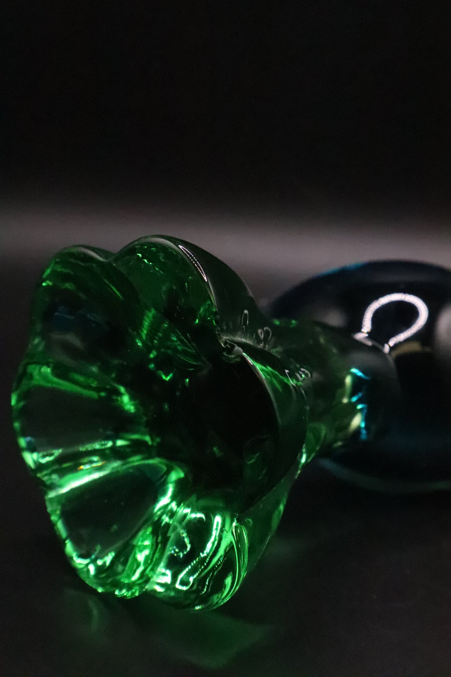 VINTAGE MURANO HAND BLOWN GREEN AND BLUE GLASS SWAN
