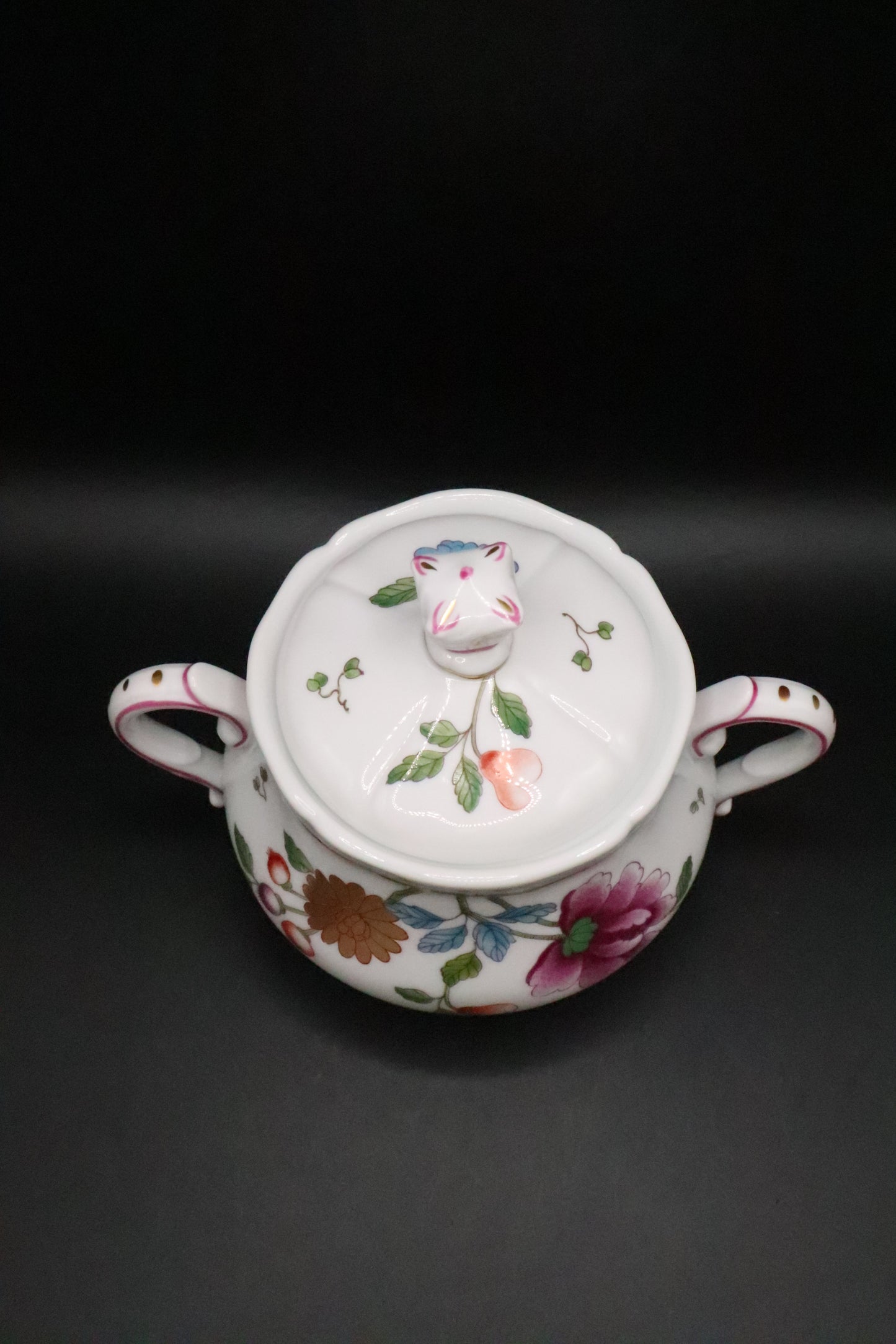 RICHARD GINORI GRANDUCA COREANA SUGAR BOWL 22KT GOLD