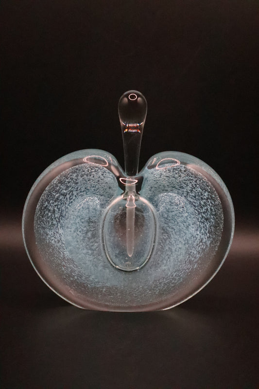 NOBROT GLASS PERFUME BOTTLE POWDER BLUE SIGNED