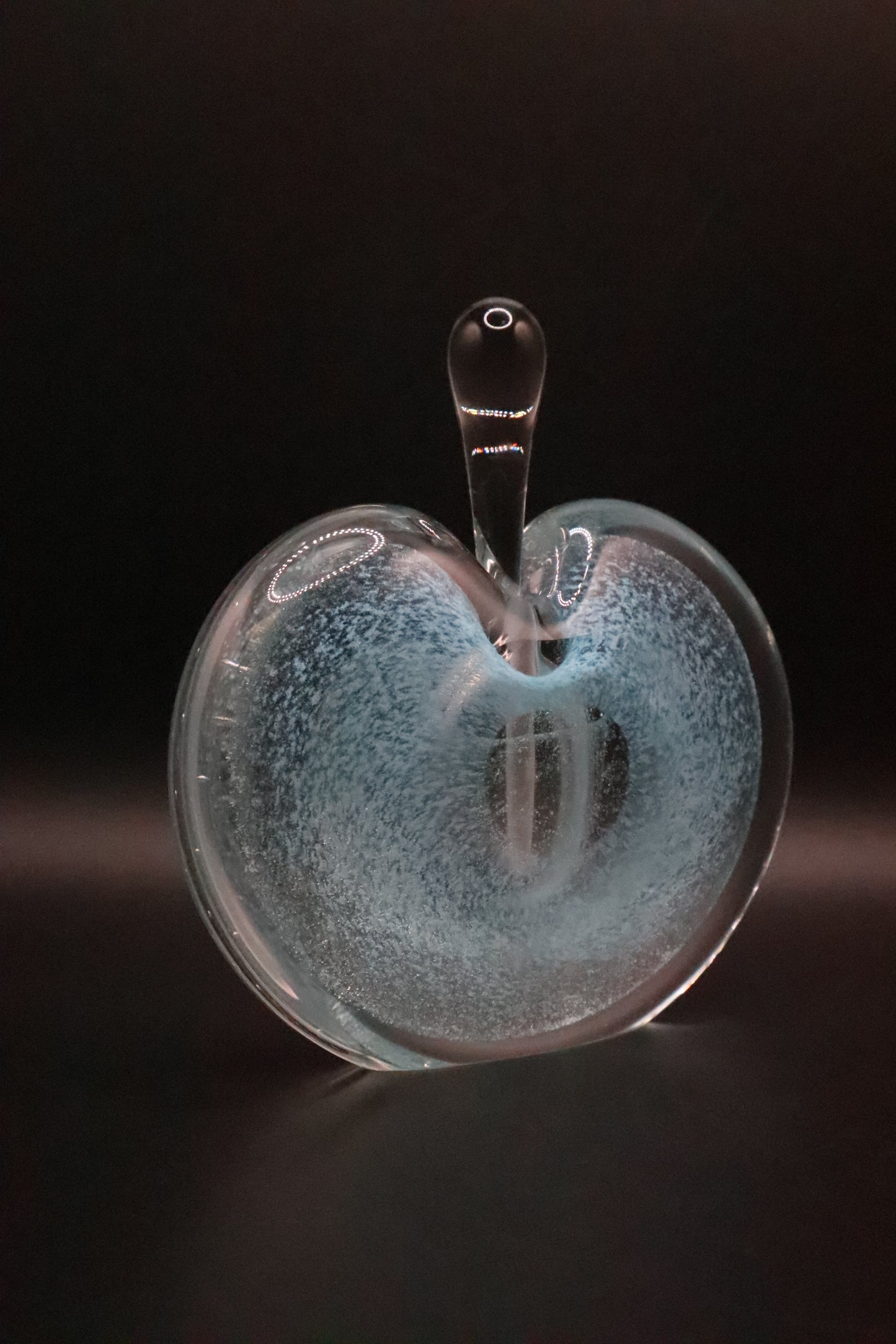 NOBROT GLASS PERFUME BOTTLE POWDER BLUE SIGNED