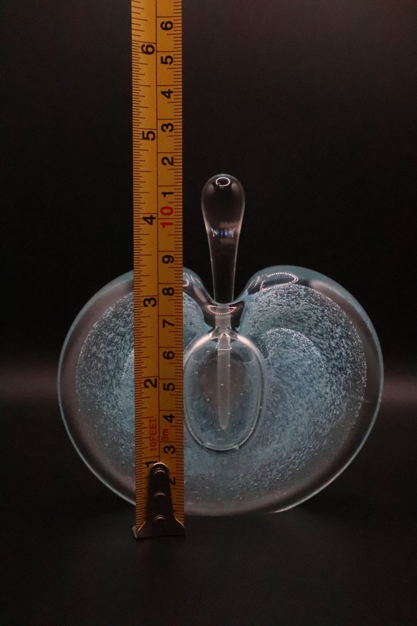 NOBROT GLASS PERFUME BOTTLE POWDER BLUE SIGNED
