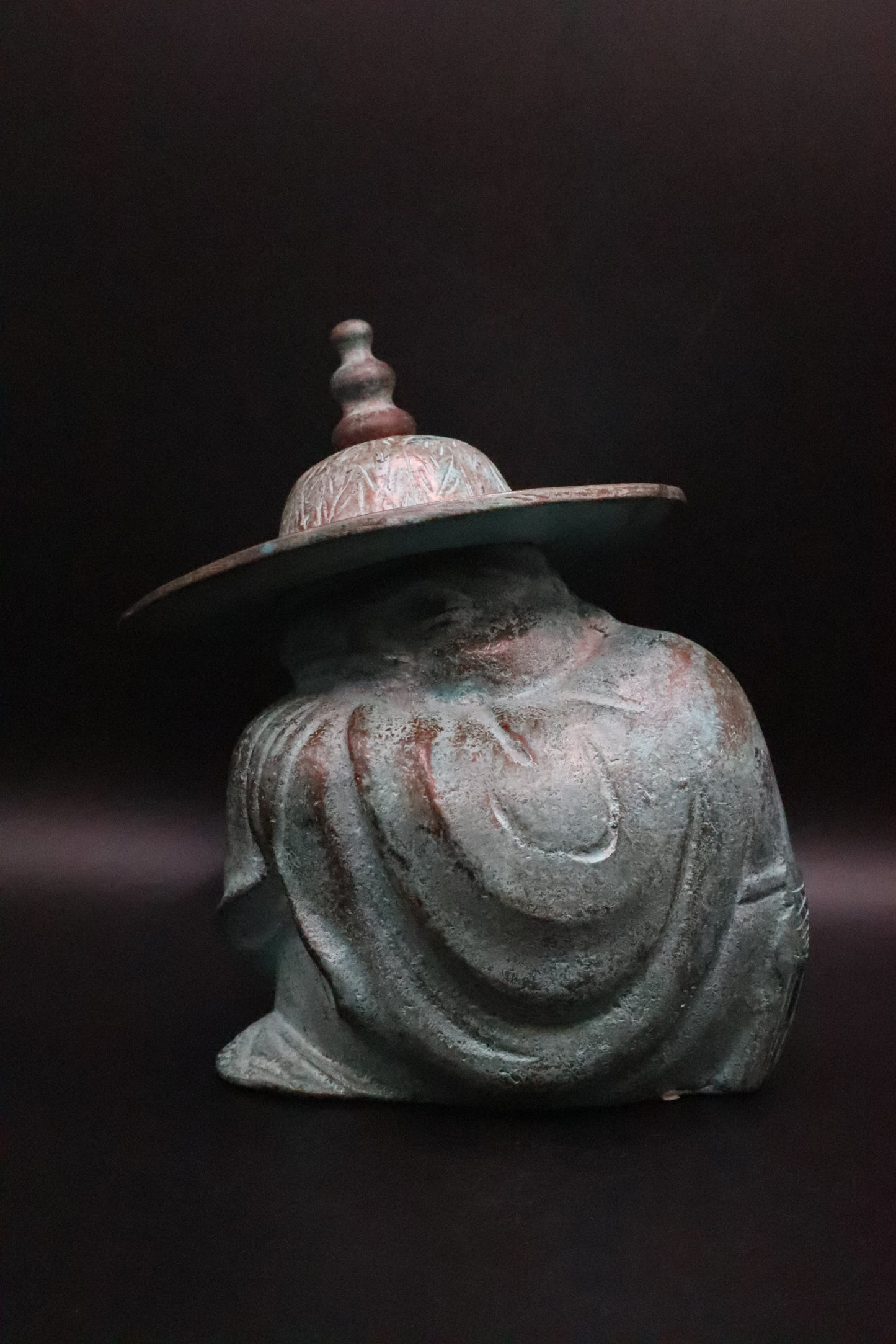 VINTAGE SLEEPING BUDDHA BRASS SCULPTURE