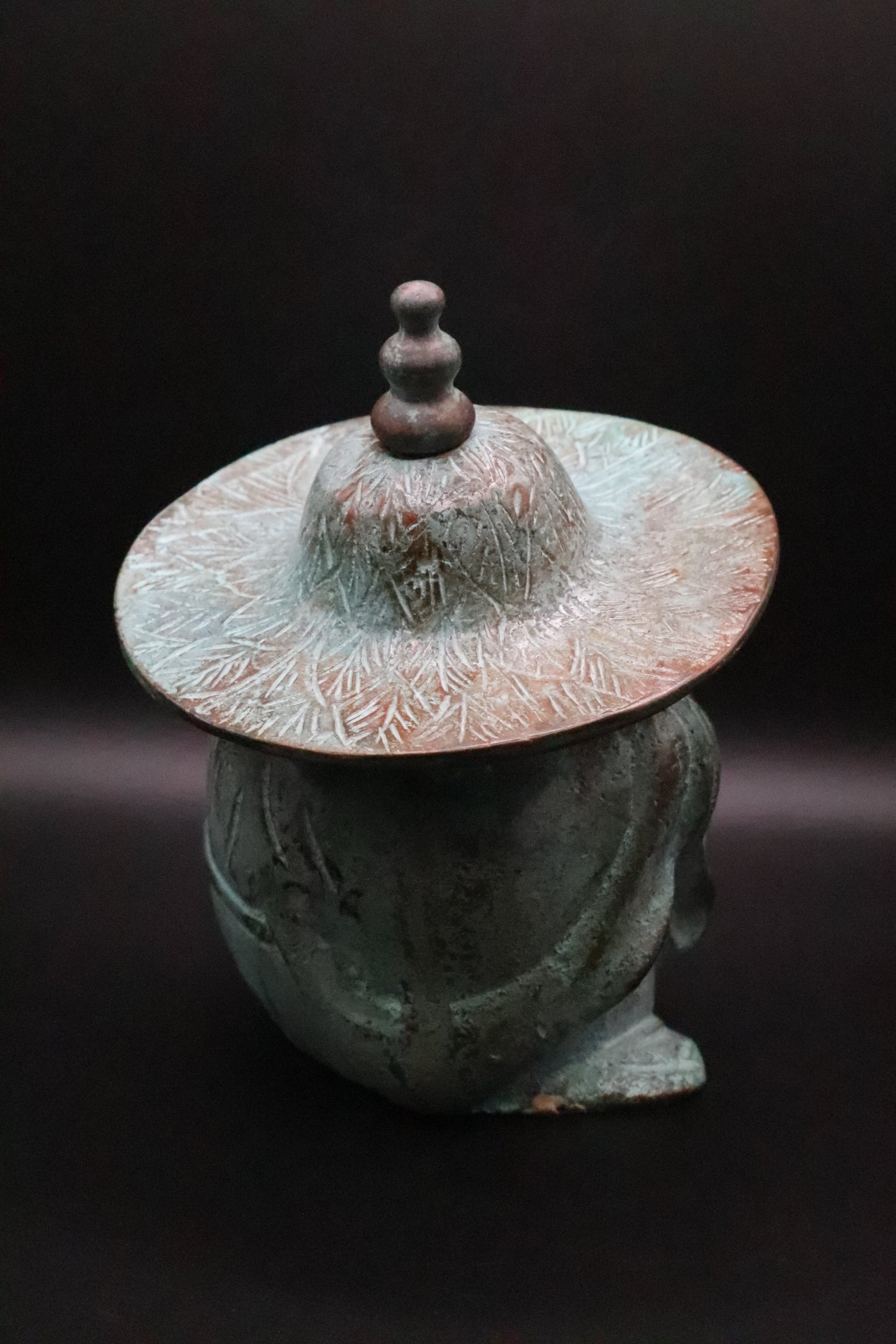 VINTAGE SLEEPING BUDDHA BRASS SCULPTURE