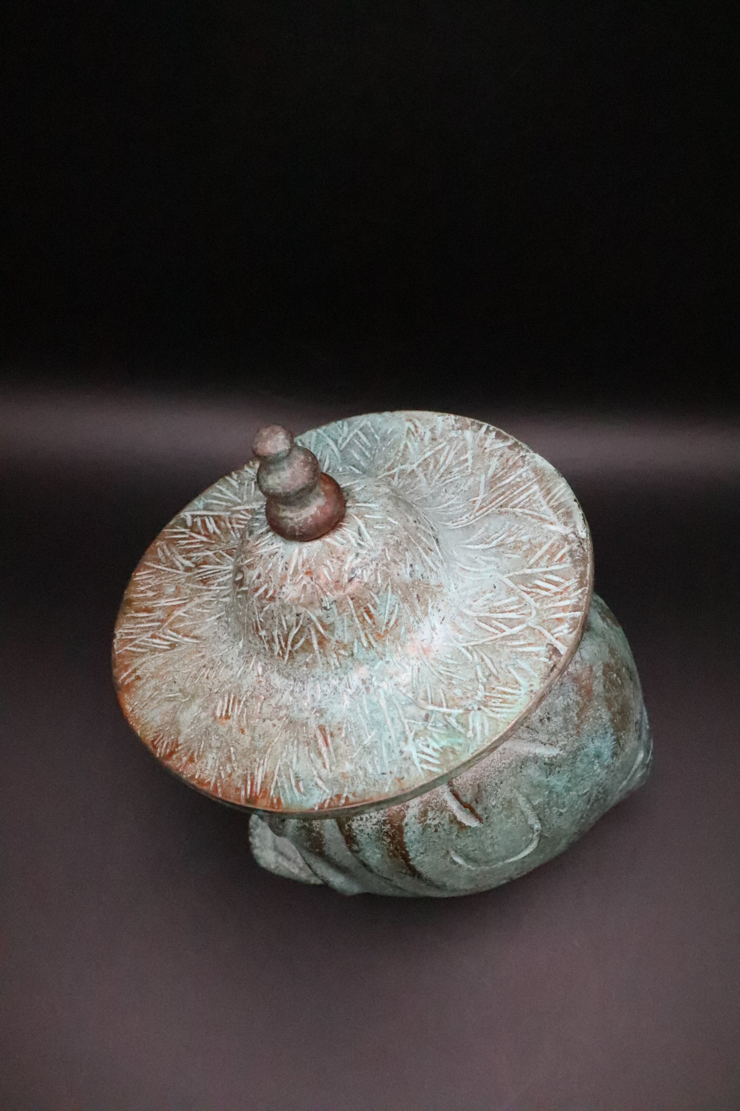 VINTAGE SLEEPING BUDDHA BRASS SCULPTURE