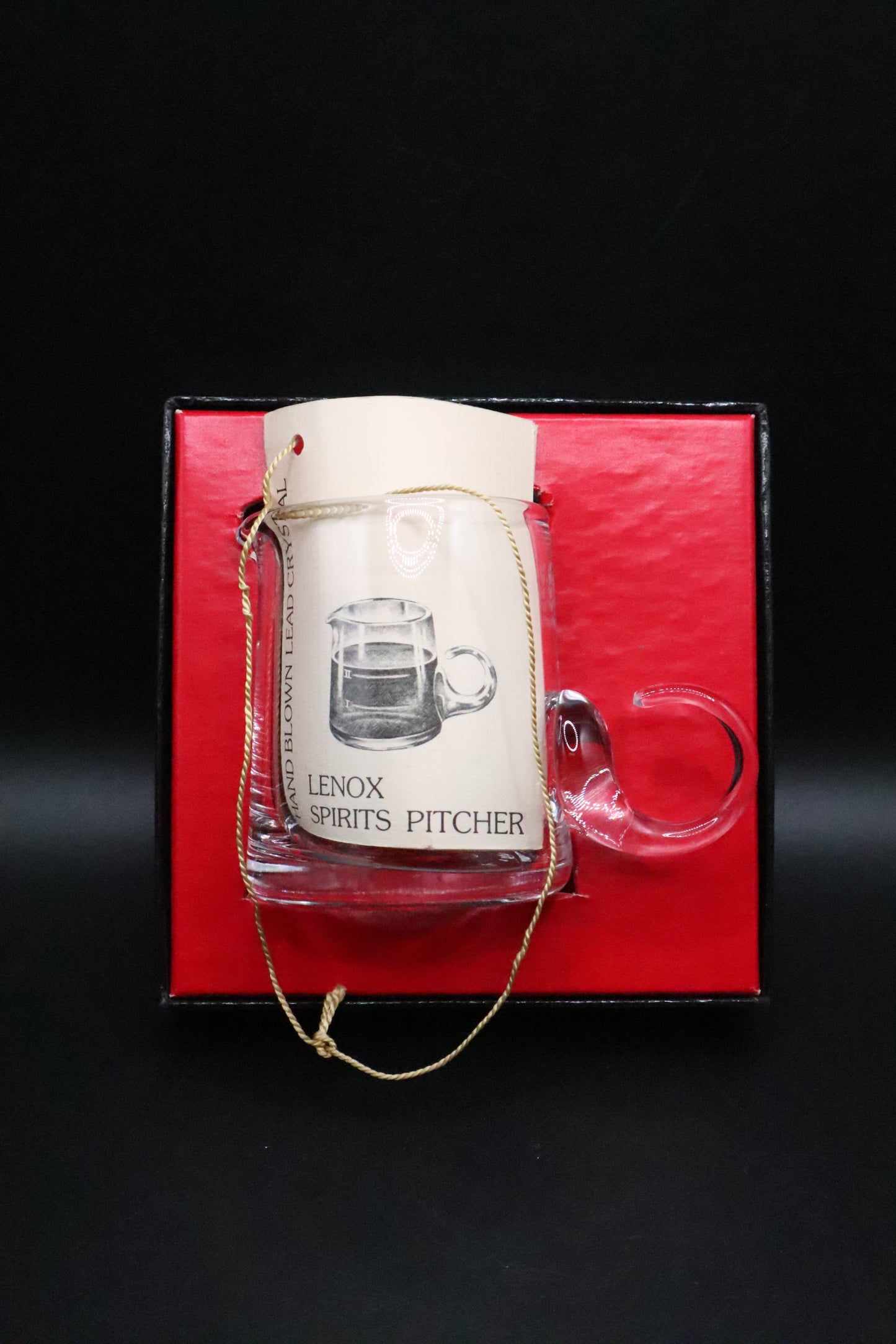 VINTAGE LENOX HAND BLOWN SPIRITS PITCHER JIGGER