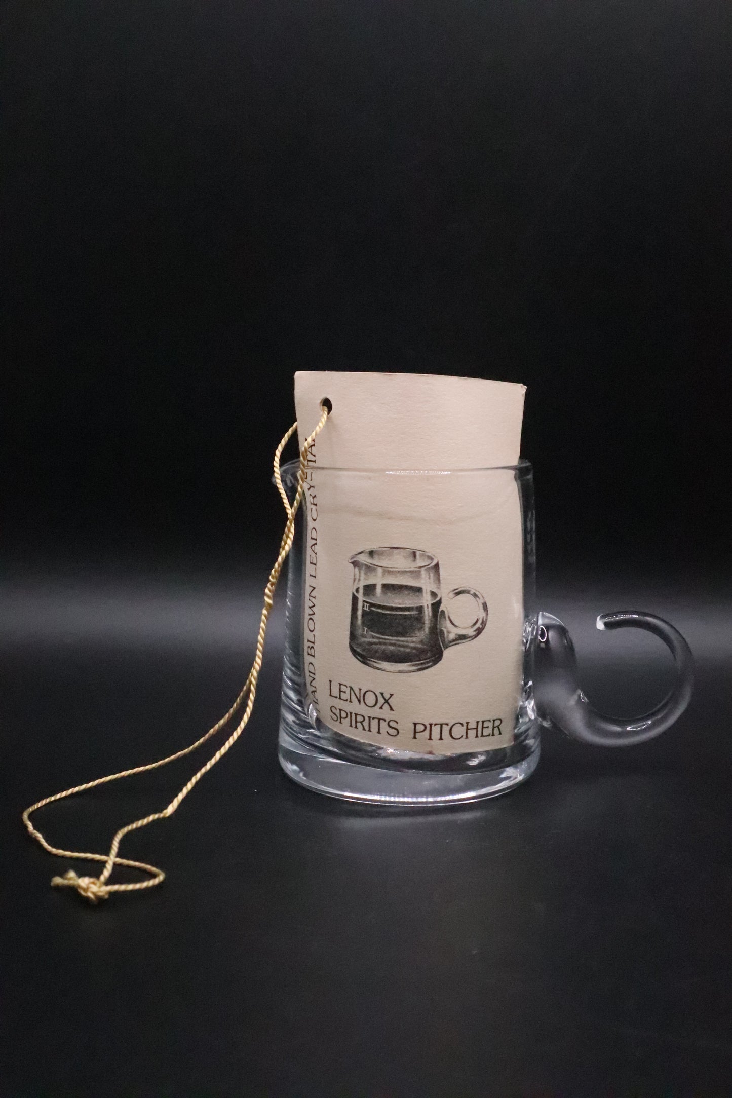 VINTAGE LENOX HAND BLOWN SPIRITS PITCHER JIGGER