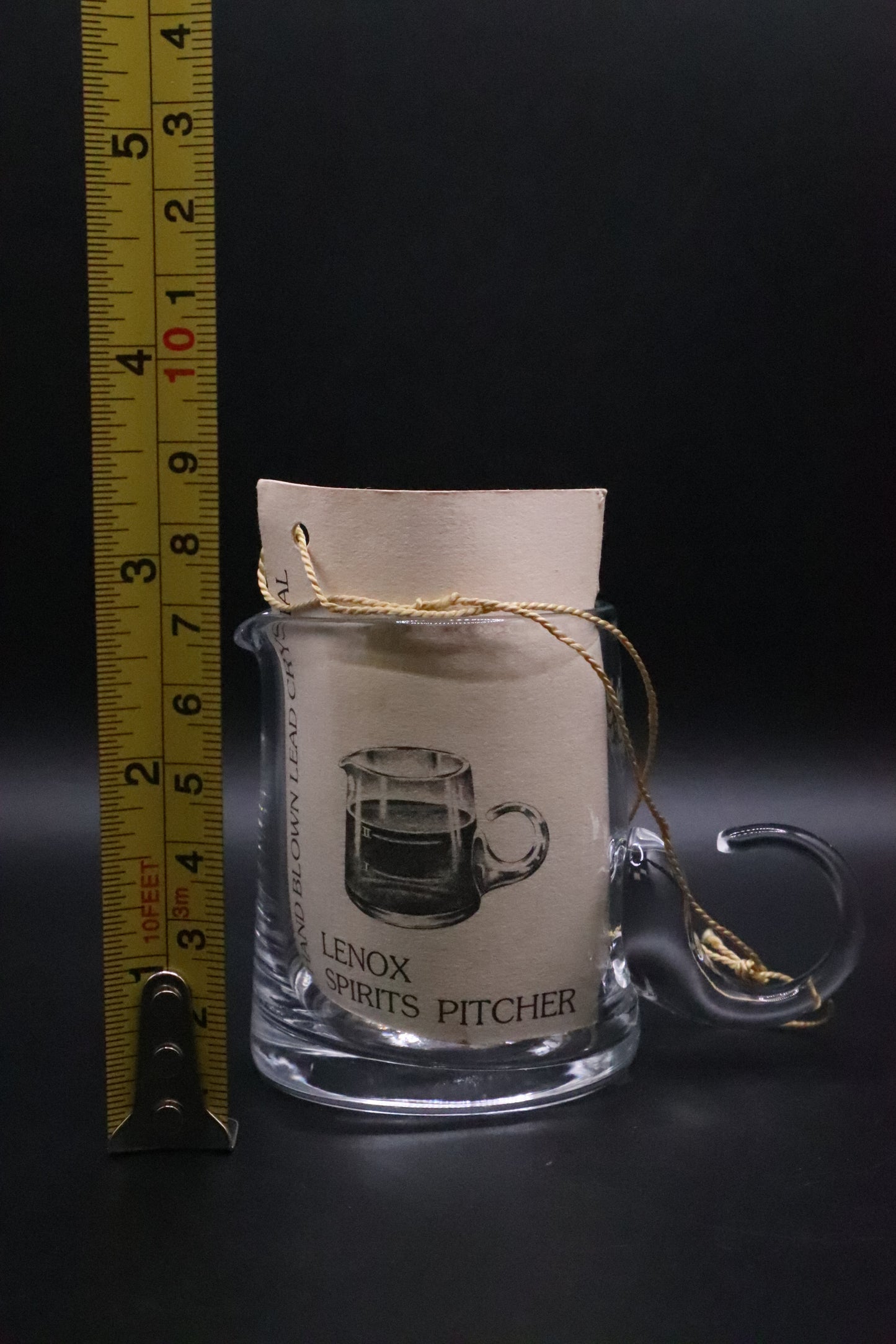 VINTAGE LENOX HAND BLOWN SPIRITS PITCHER JIGGER
