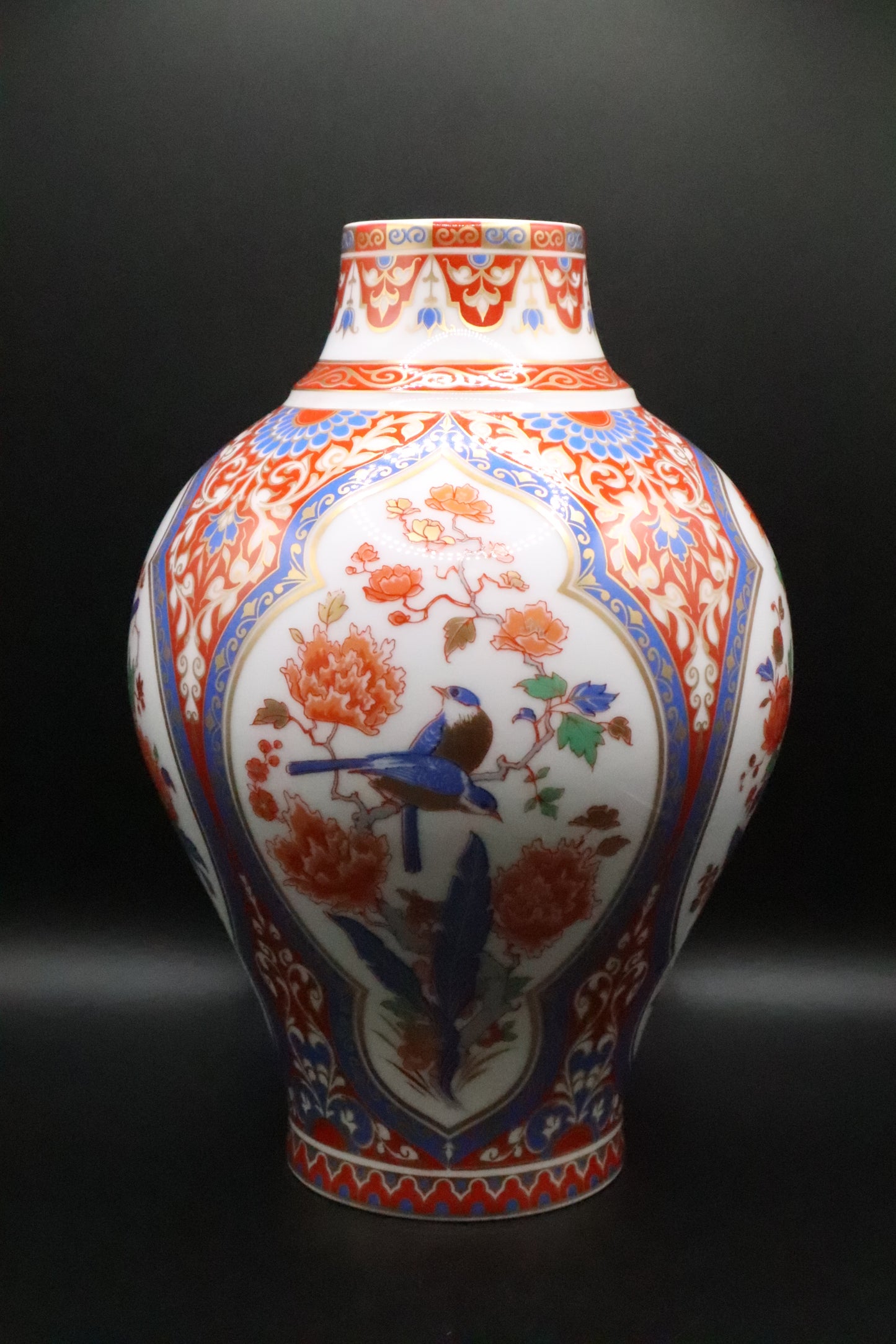 AK KAISER WEST GERMANY MING VASE CHINOISERIE SPLENDID FLOWER BIRD