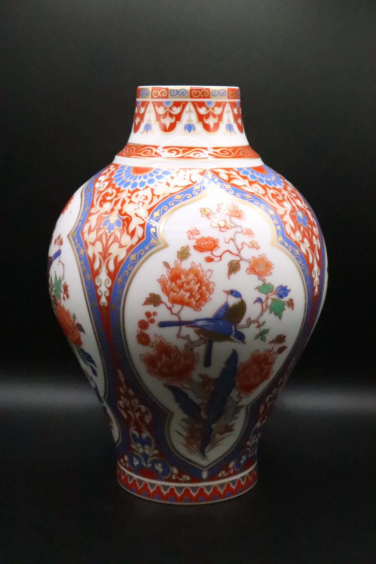 AK KAISER WEST GERMANY MING VASE CHINOISERIE SPLENDID FLOWER BIRD