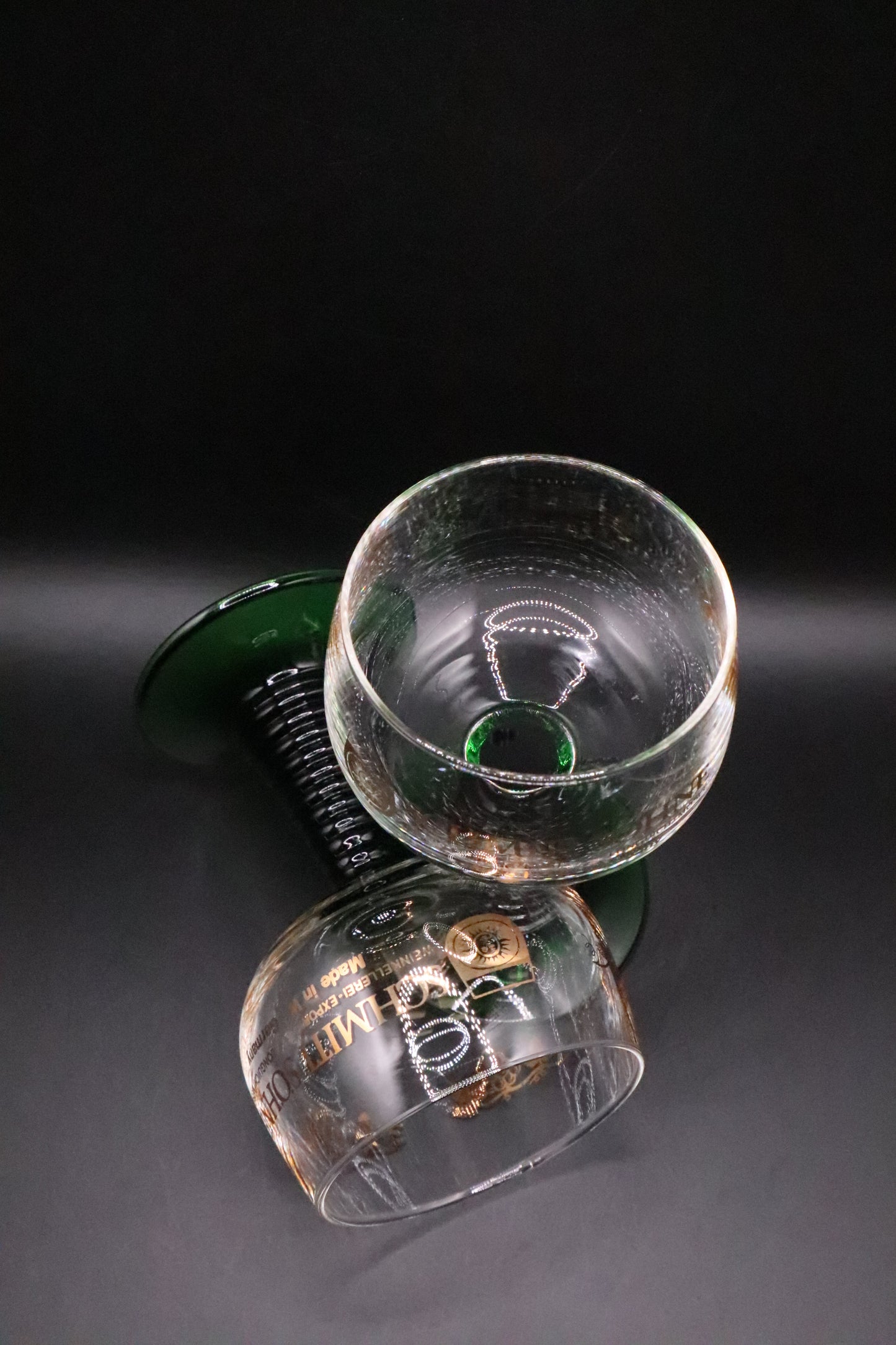 VINTAGE SCHMITT SÖHNE WINERY GERMAN WINE GLASSES (PAIR)