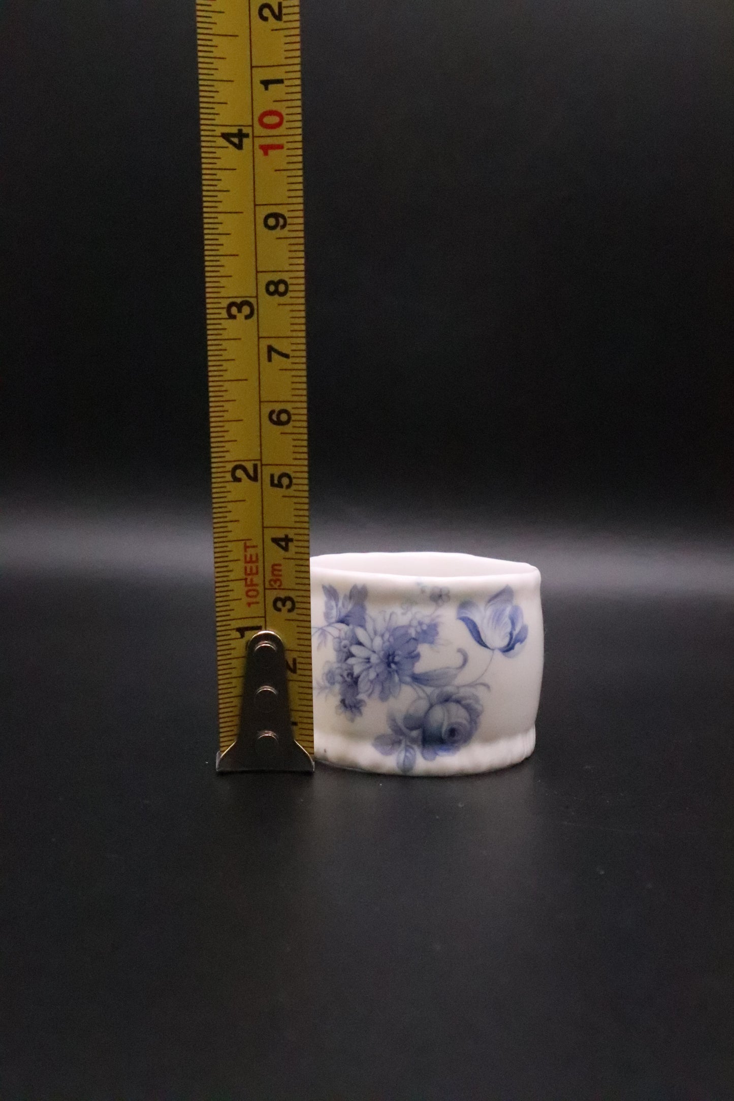 VINTAGE DIVINITY BLUE NAPKIN RINGS COAL PORT FINE BONE CHINA SET OF 4