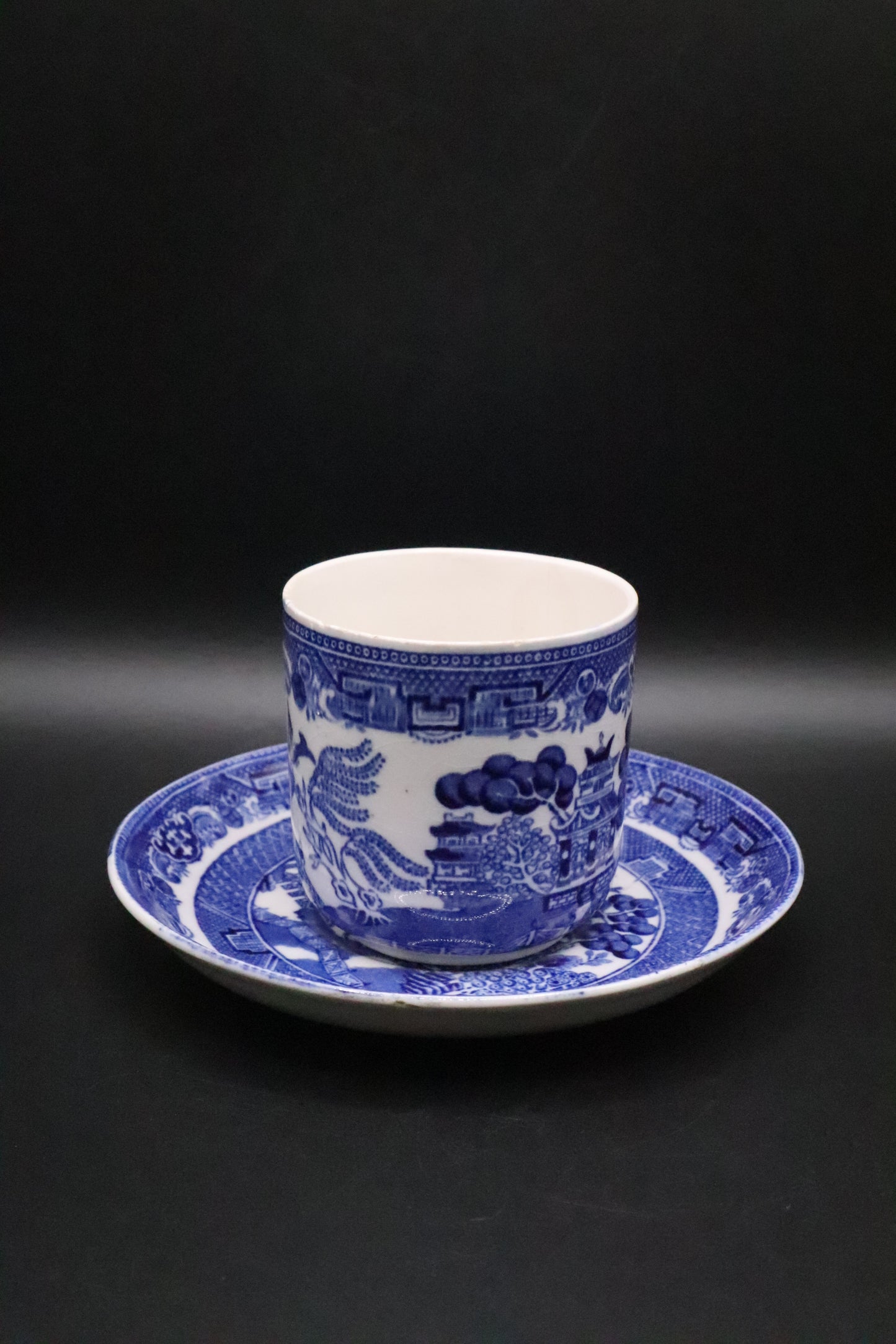 VINTAGE OLD WILLOW ADDERLEY WARE MADE IN ENGLAND CUP AND SAUCER "AS IS"