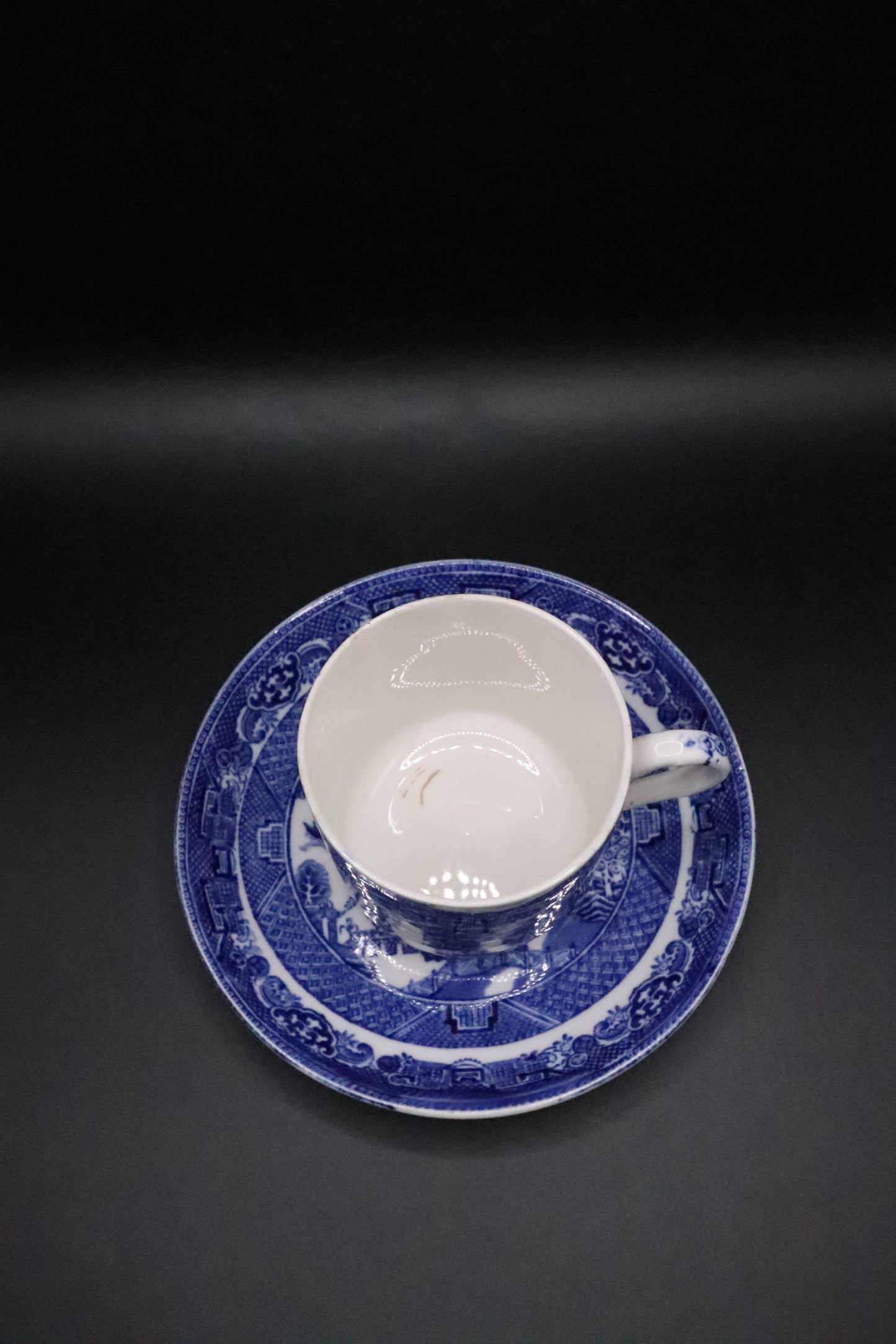 VINTAGE OLD WILLOW ADDERLEY WARE MADE IN ENGLAND CUP AND SAUCER "AS IS"