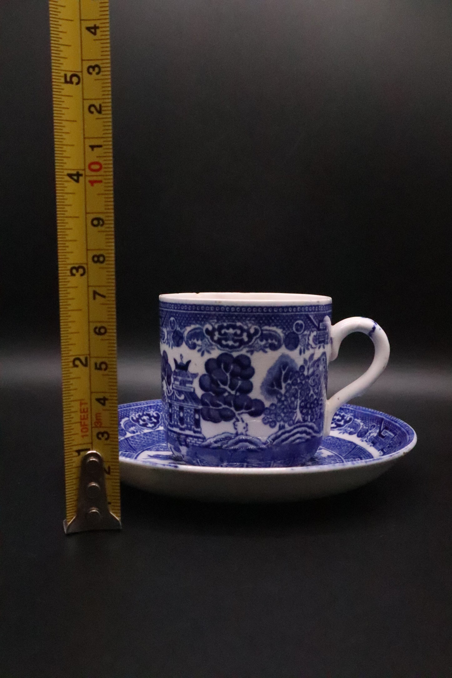 VINTAGE OLD WILLOW ADDERLEY WARE MADE IN ENGLAND CUP AND SAUCER "AS IS"