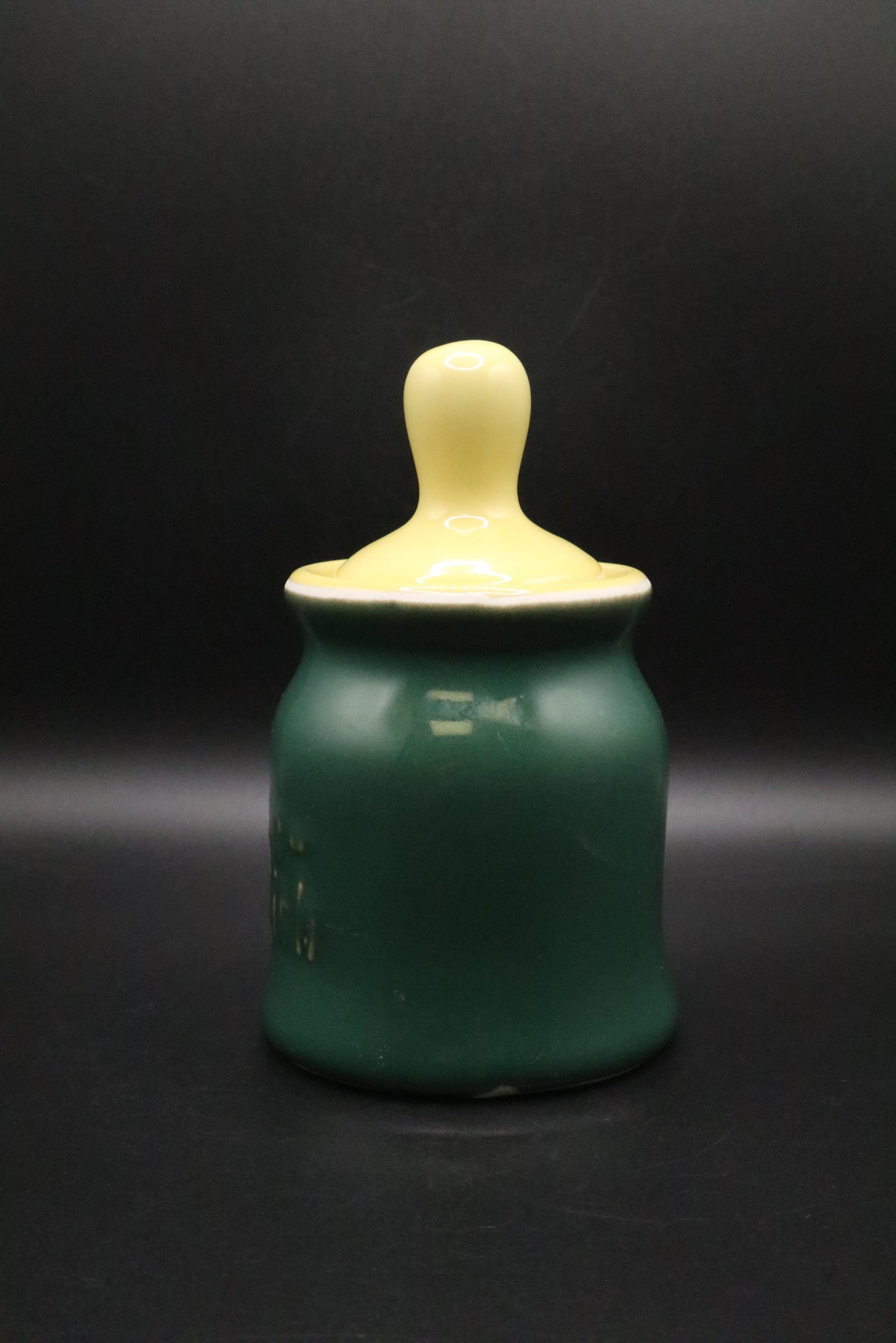 VINTAGE HALL HORSERADISH AND MUSTARD JARS SET OF 2