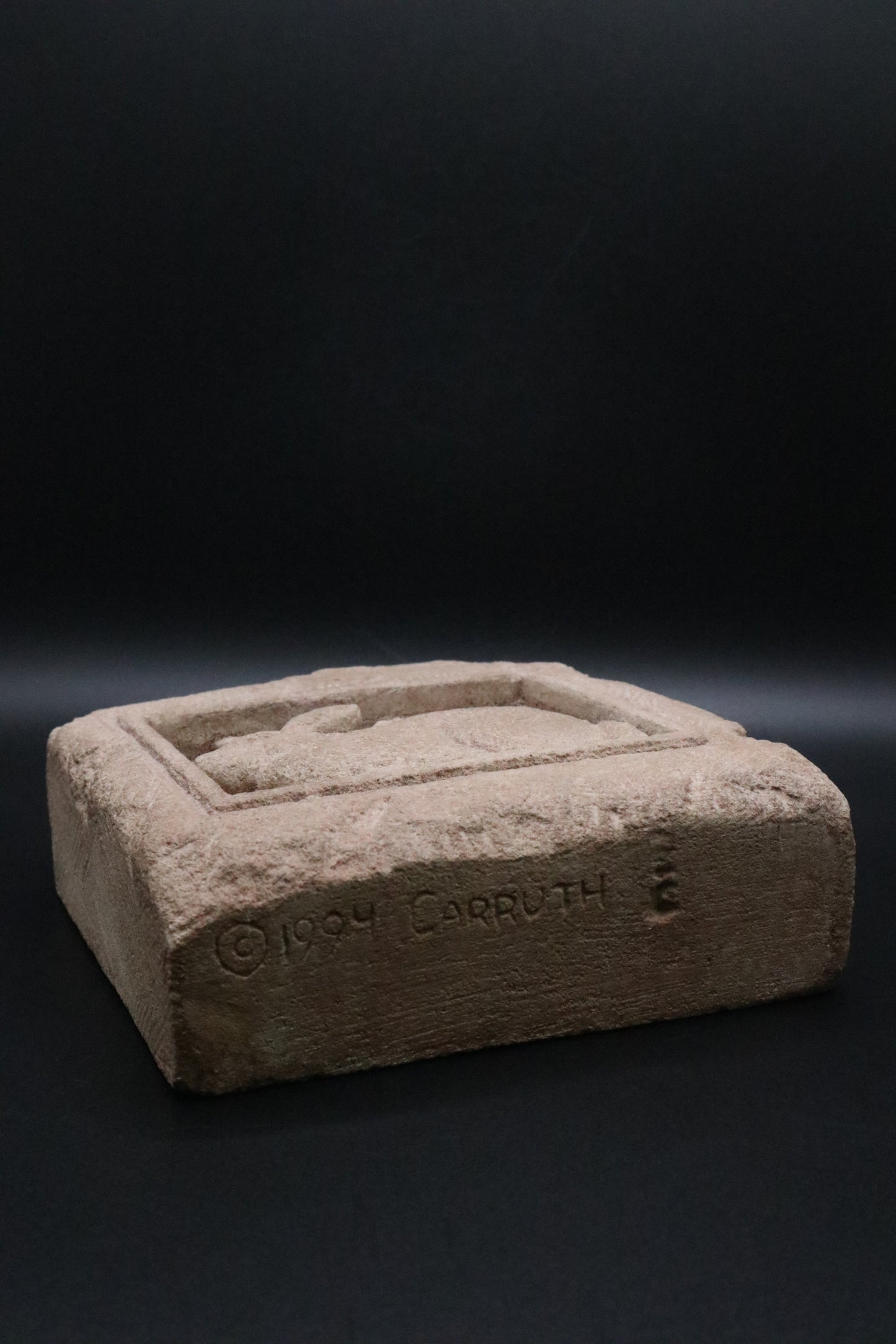 CARRUTH CONCRETE RABBIT WALL ART 1994