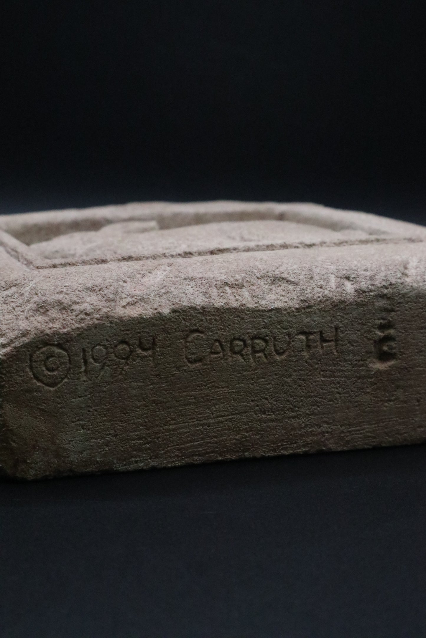 CARRUTH CONCRETE RABBIT WALL ART 1994