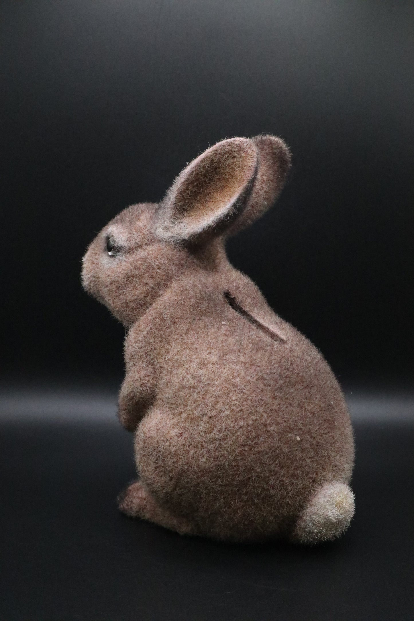 VINTAGE MADE IN JAPAN FLOCKED BUNNY BANK