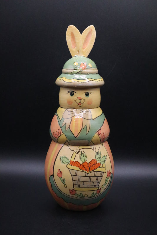 RUSSIAN NESTING DOLL EASTER BUNNY WITH 10 BABIES