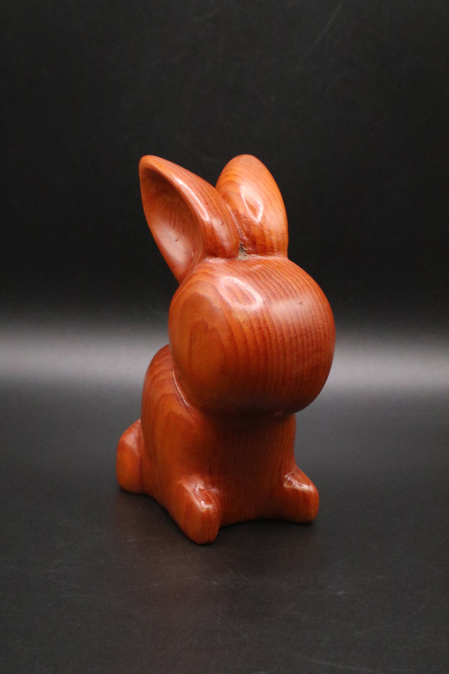 MCM HAND CARVED WOODEN BUNNY