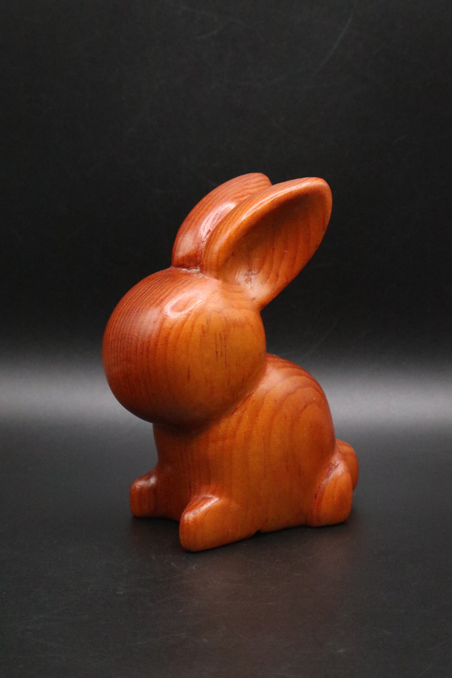 MCM HAND CARVED WOODEN BUNNY