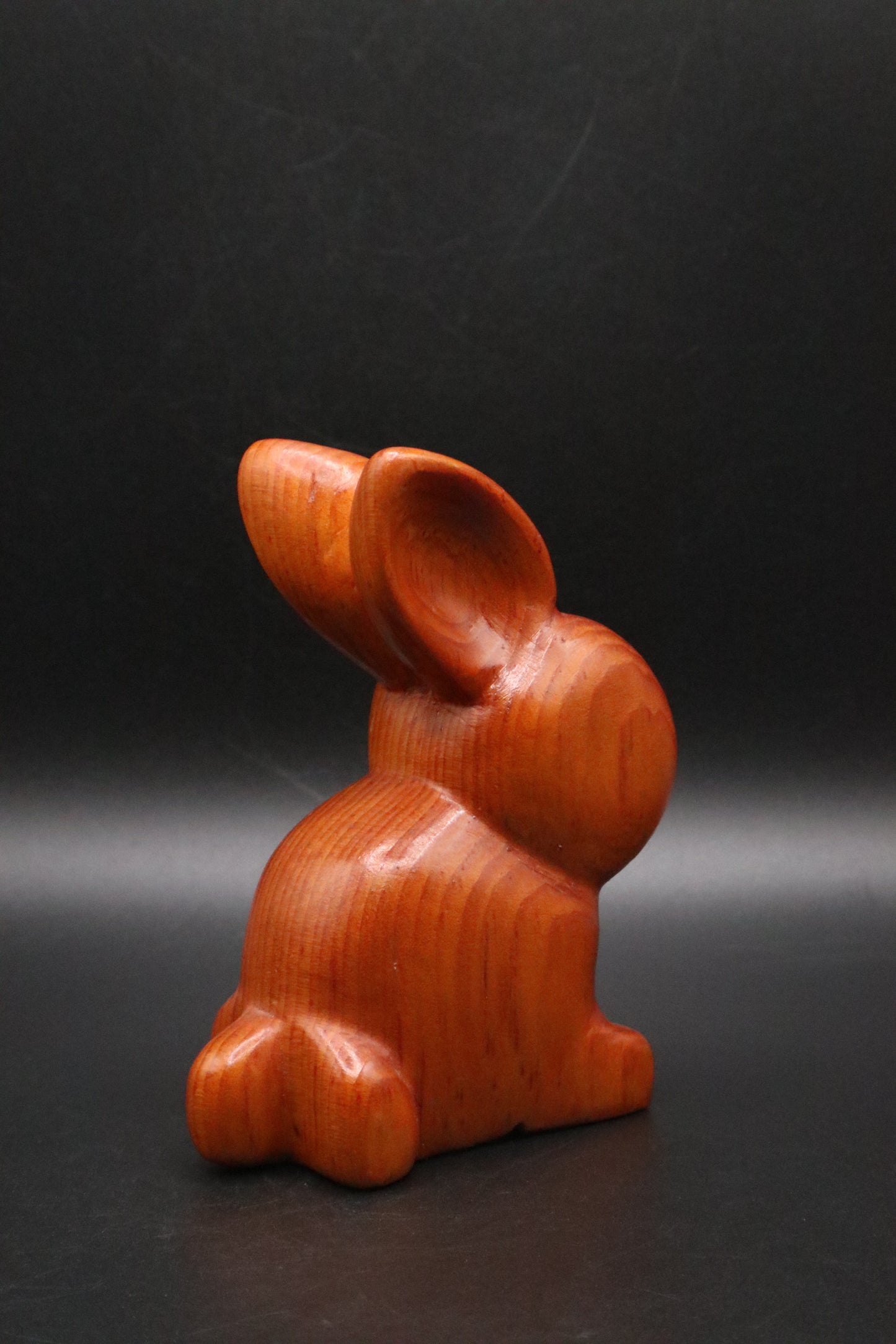 MCM HAND CARVED WOODEN BUNNY