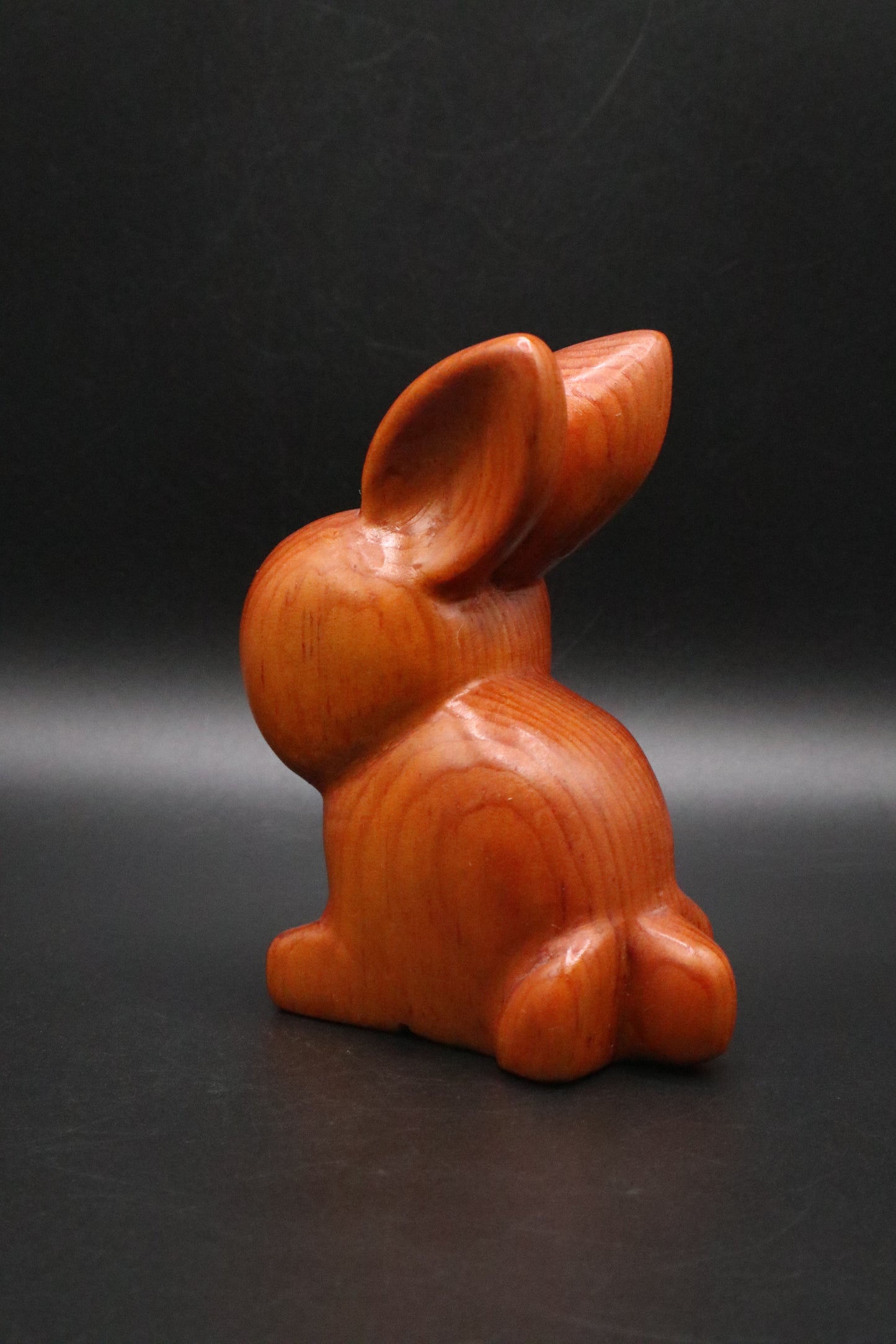 MCM HAND CARVED WOODEN BUNNY
