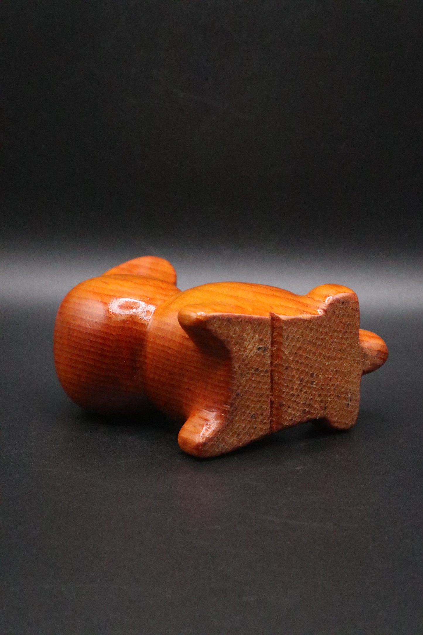 MCM HAND CARVED WOODEN BUNNY