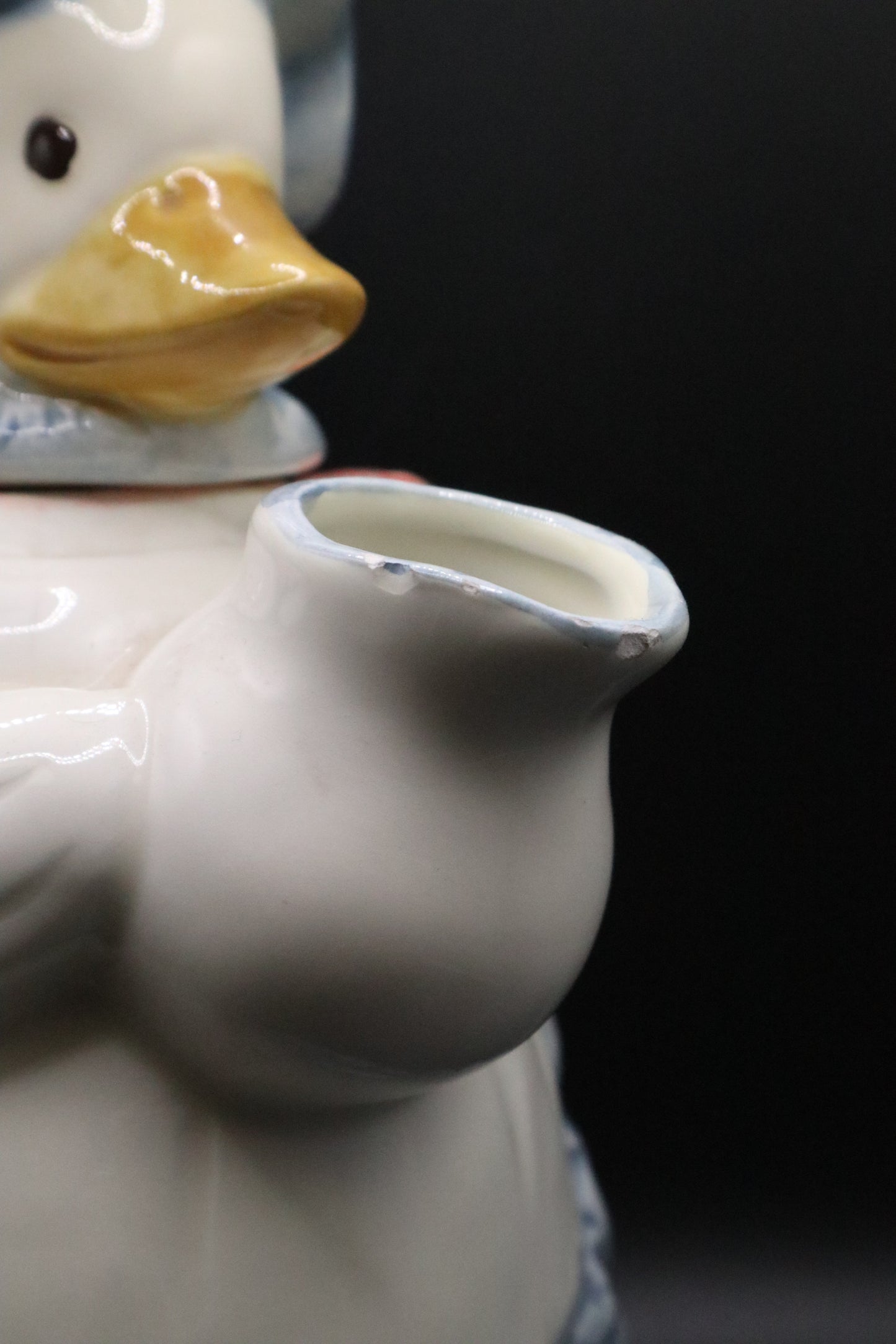 COUNTRY DUCK IN APRON THEME TEAPOT