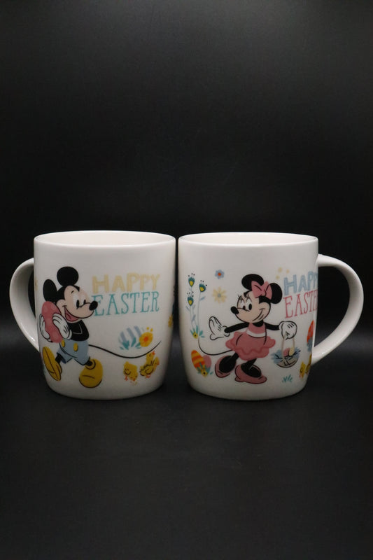 DISNEY MICKEY AND MINNIE MOUSE HAPPY EASTER COFFEE CUPS