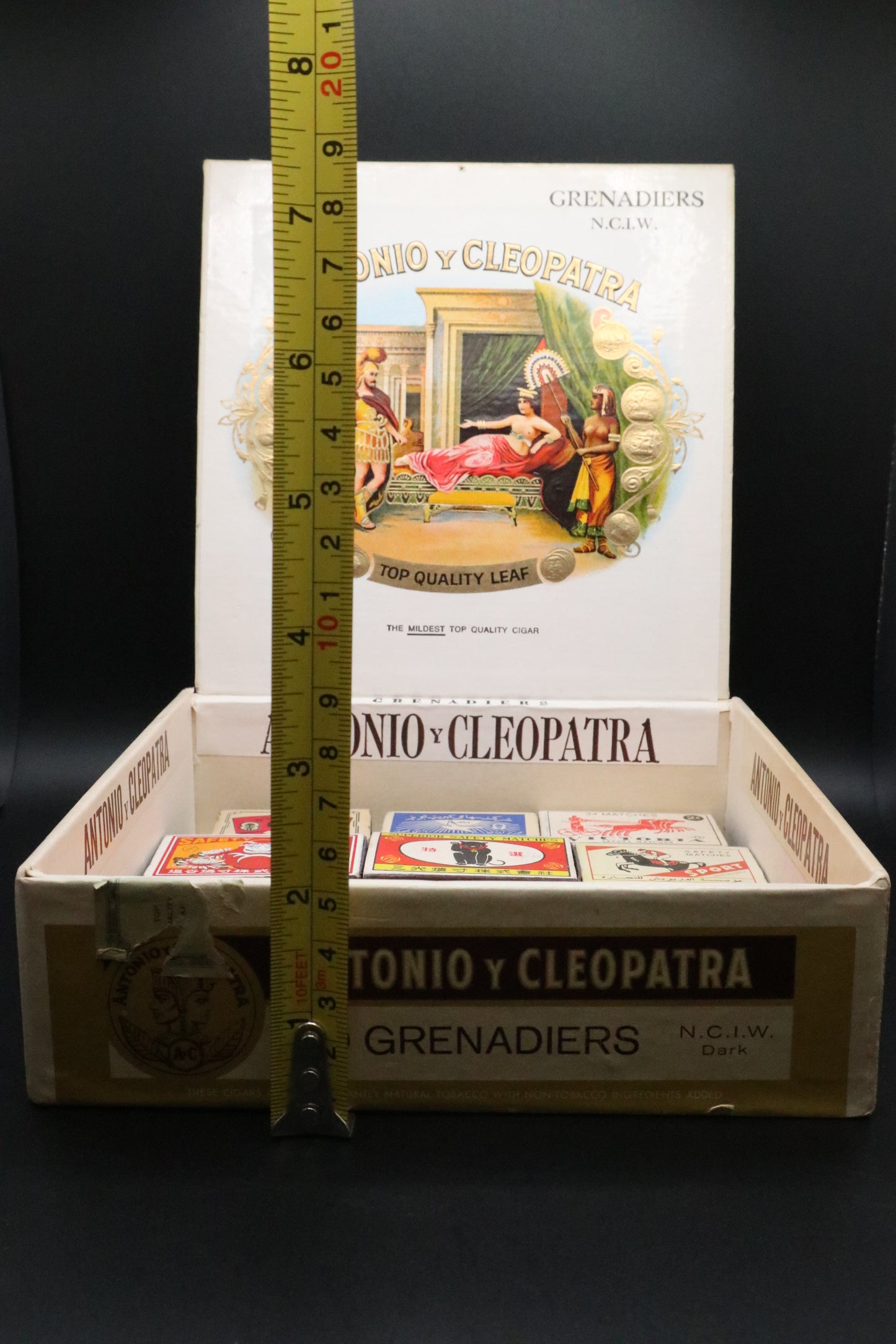 VINTAGE ANTONIO Y CLEOPATRA CIGAR BOX WITH ASST BEST SAFETY MATCH (SET OF 12)