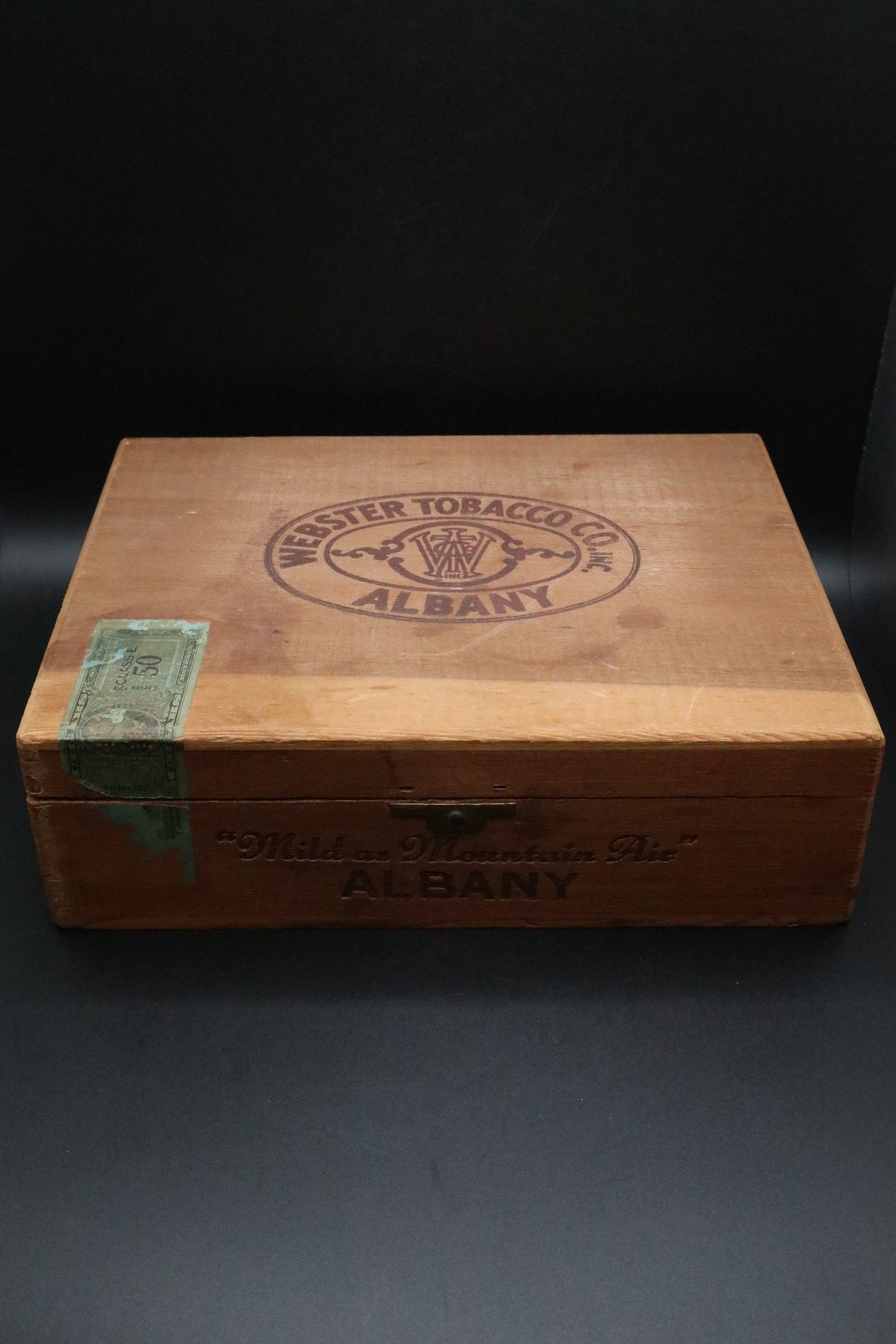 VINTAGE WEBSTER TOBACCO CO. CIGAR BOX WITH SAFETY MATCH BOXES (SET OF 12)