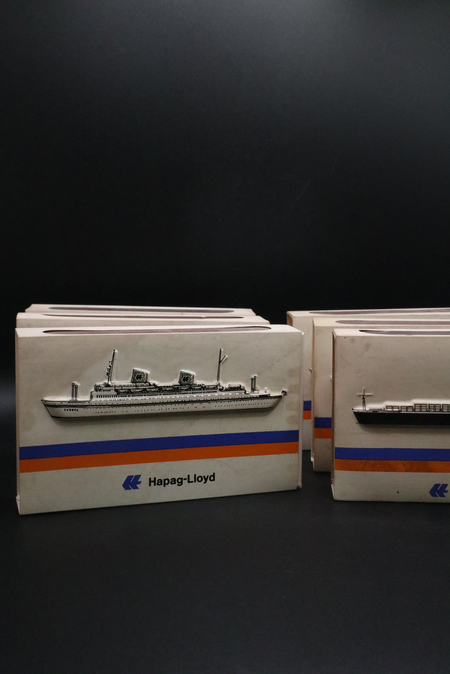 VINTAGE HAPAG-LLLOYD 3D LARGE MATCH BOXES SERIES OF OCEAN VESSELS