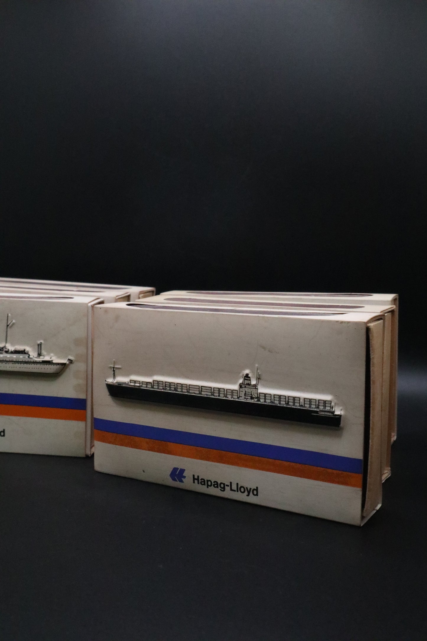 VINTAGE HAPAG-LLLOYD 3D LARGE MATCH BOXES SERIES OF OCEAN VESSELS