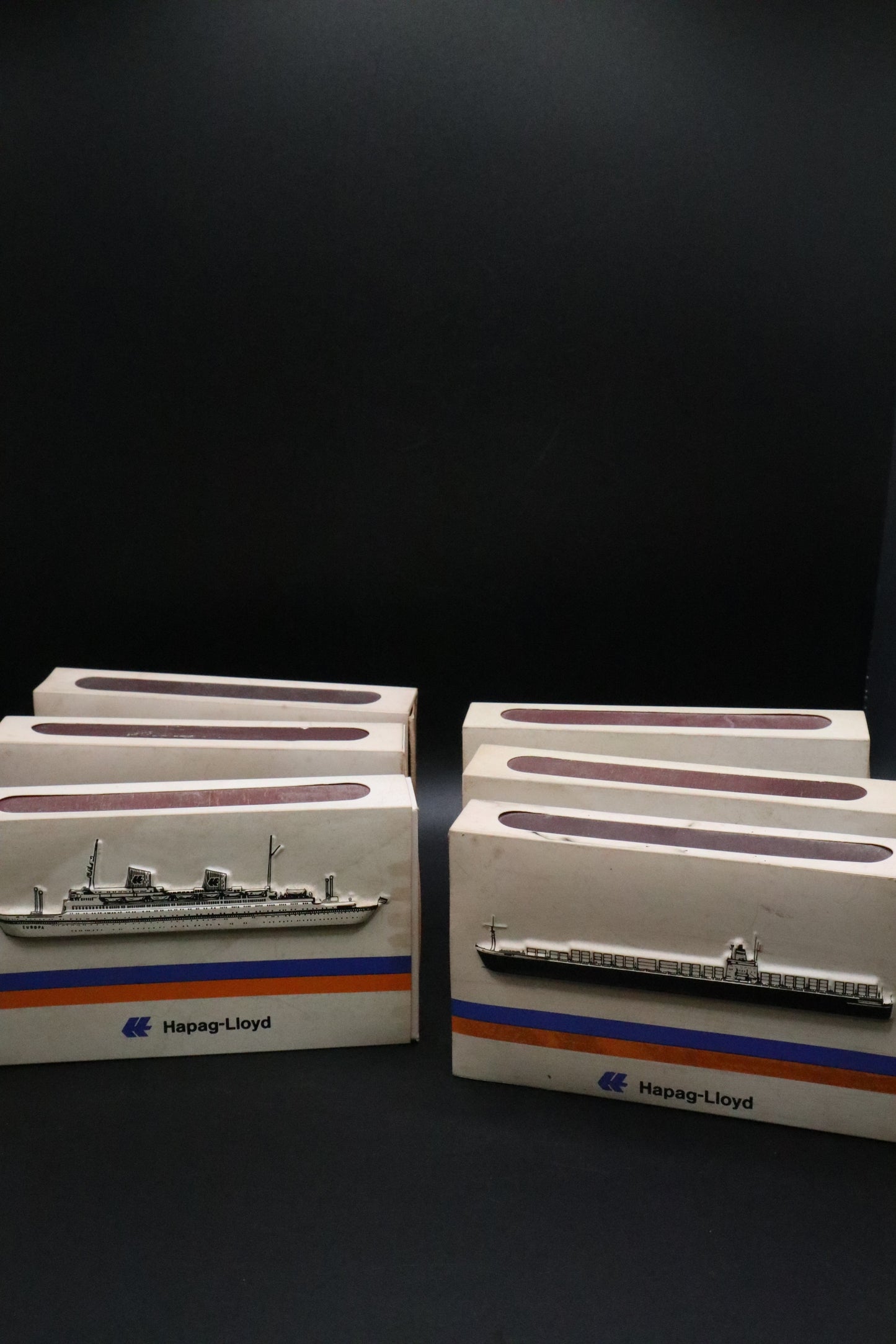 VINTAGE HAPAG-LLLOYD 3D LARGE MATCH BOXES SERIES OF OCEAN VESSELS