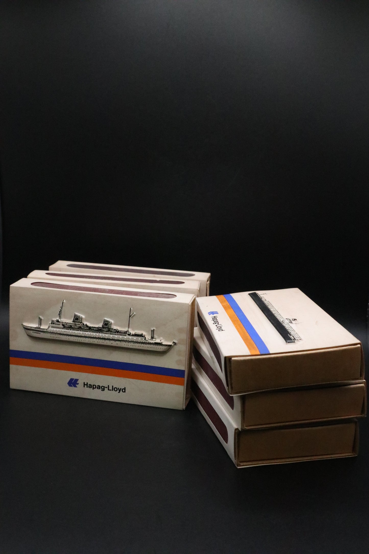 VINTAGE HAPAG-LLLOYD 3D LARGE MATCH BOXES SERIES OF OCEAN VESSELS