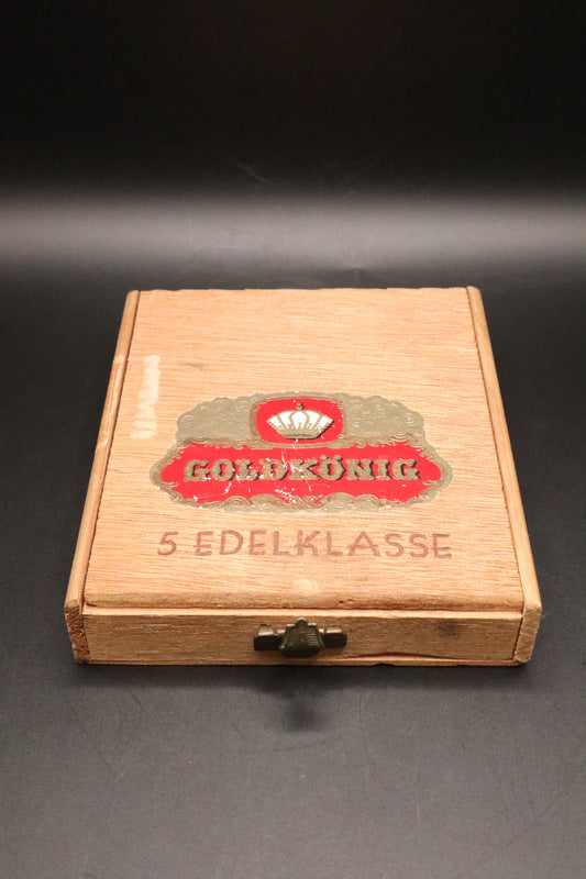 VINTAGE GOLDKONIG WOOD BOX WITH (LOT OF 3) JAPANESE BIRD ART MATCH BOX