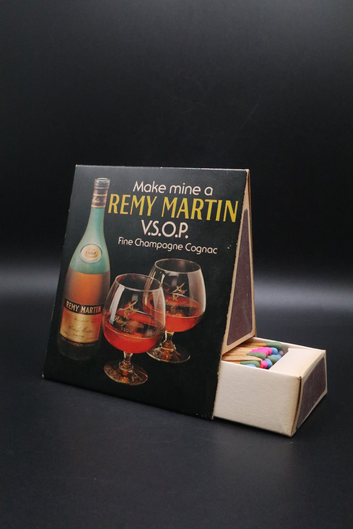 VINTAGE REMY MARTIN V.S.O.P. STANDING MATCH BOX