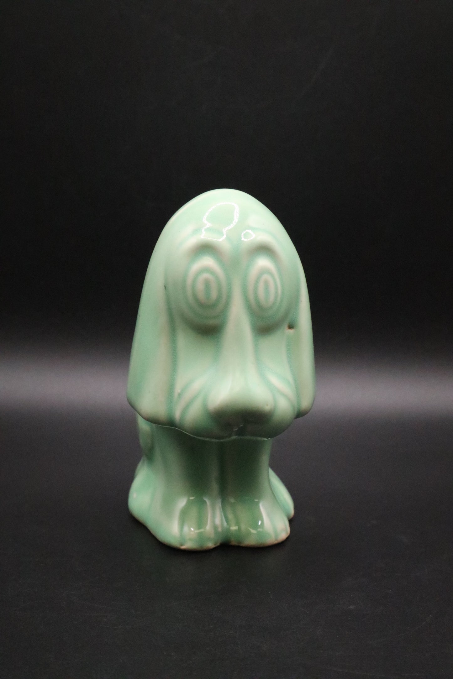 VINTAGE TURQUOISE DOG PLANTER