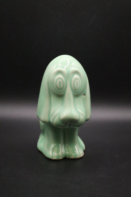 VINTAGE TURQUOISE DOG PLANTER
