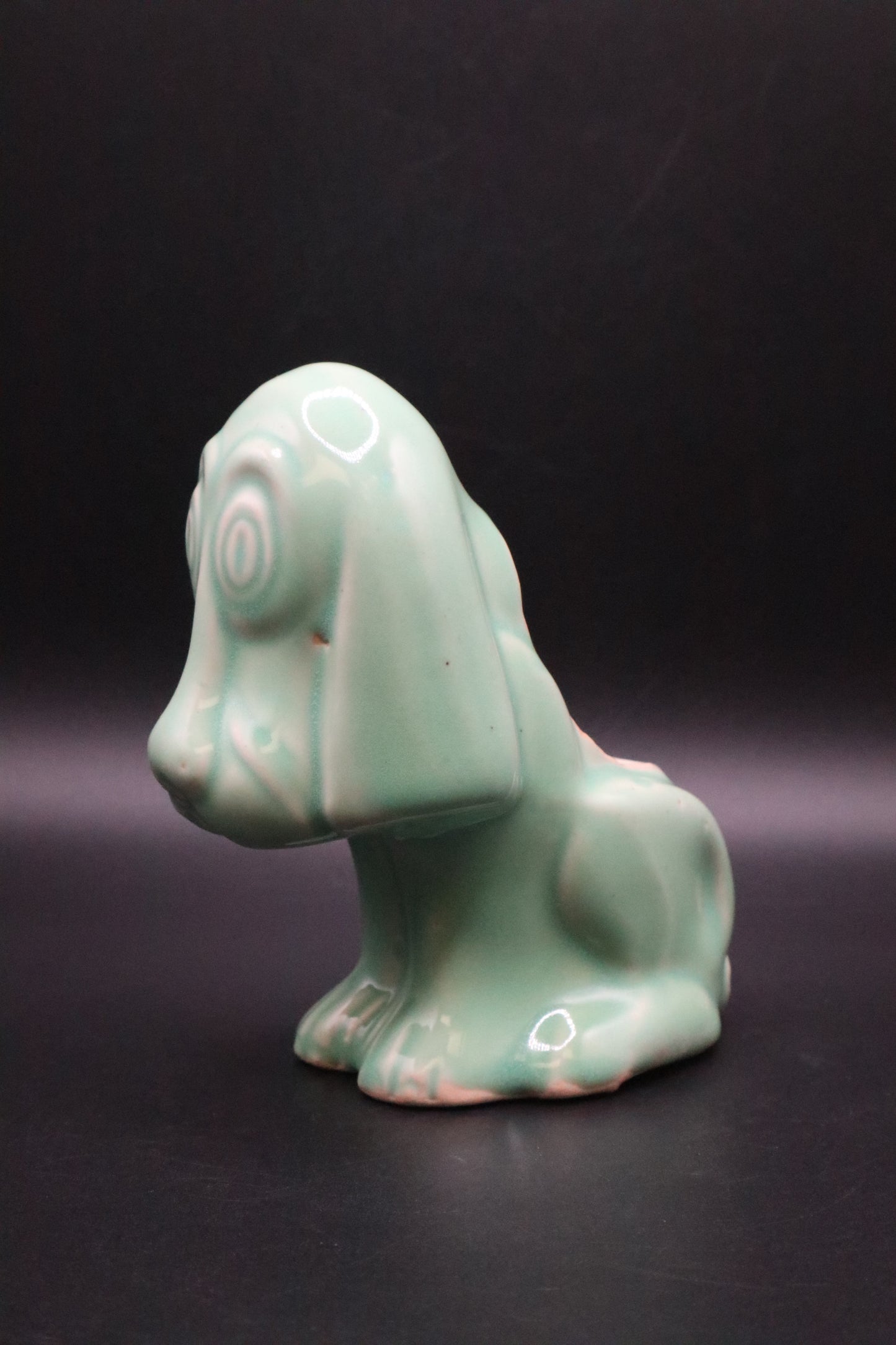 VINTAGE TURQUOISE DOG PLANTER