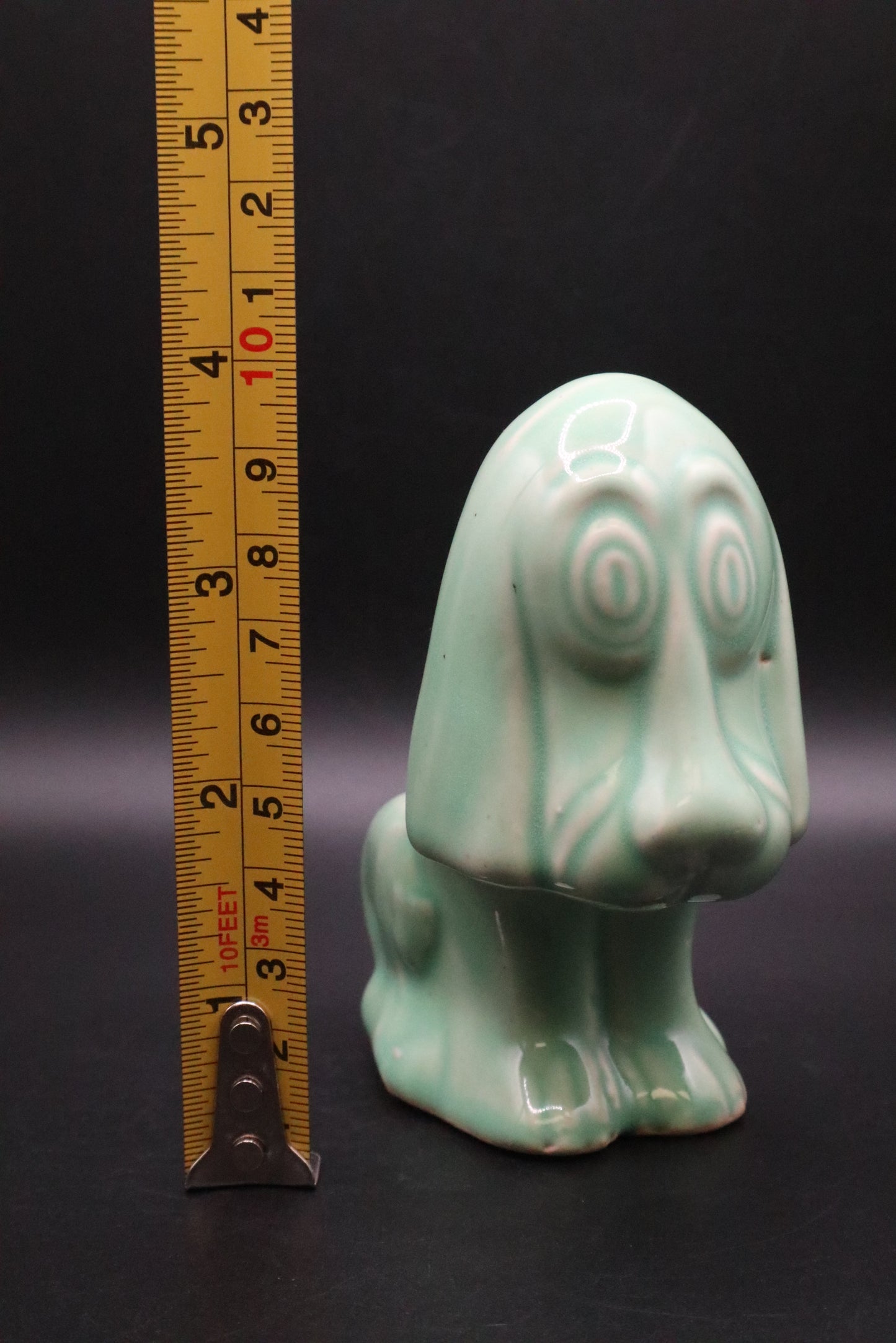 VINTAGE TURQUOISE DOG PLANTER