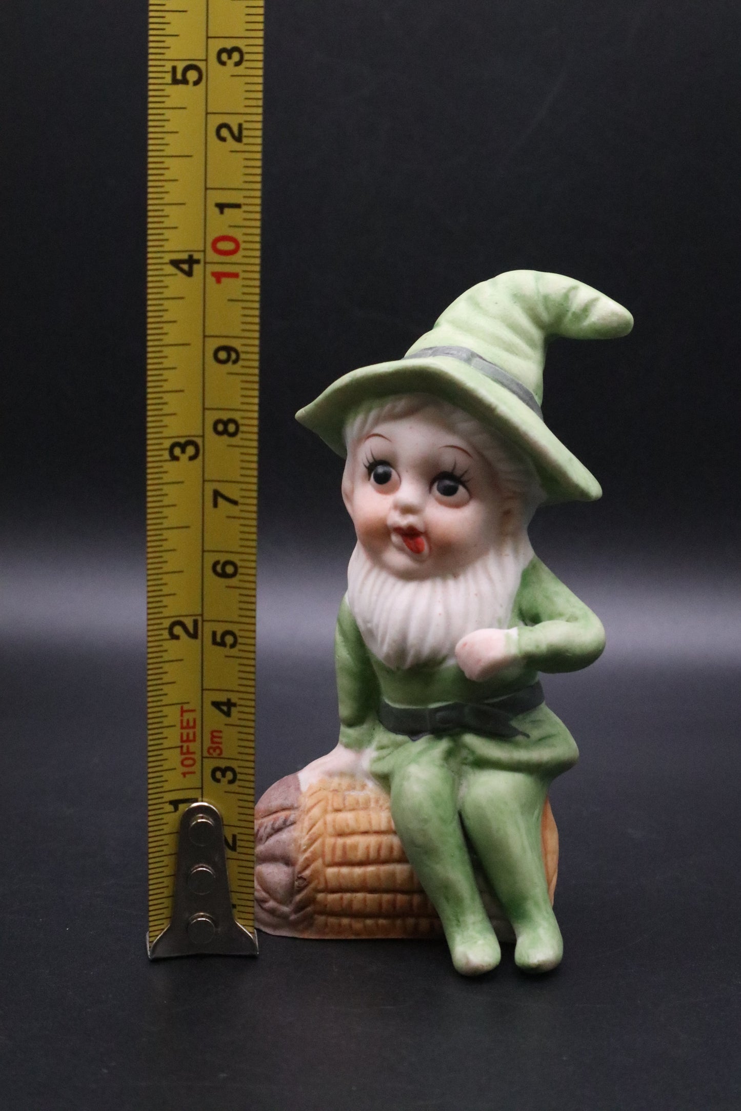 VINTAGE BISQUE IRISH LEPRECHAUN