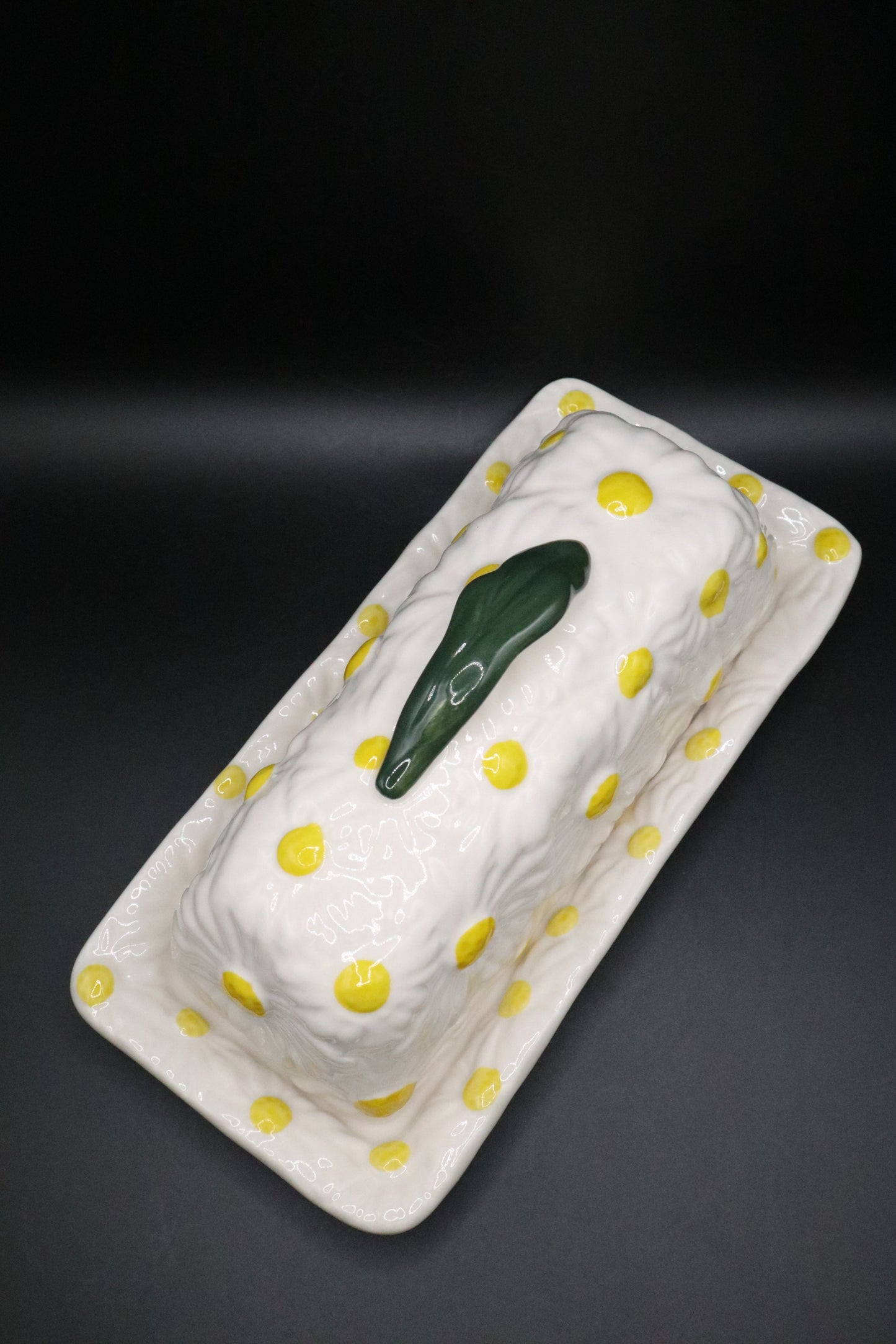 ANTHROPOLOGIE DAISY FLORAL BUTTER DISH