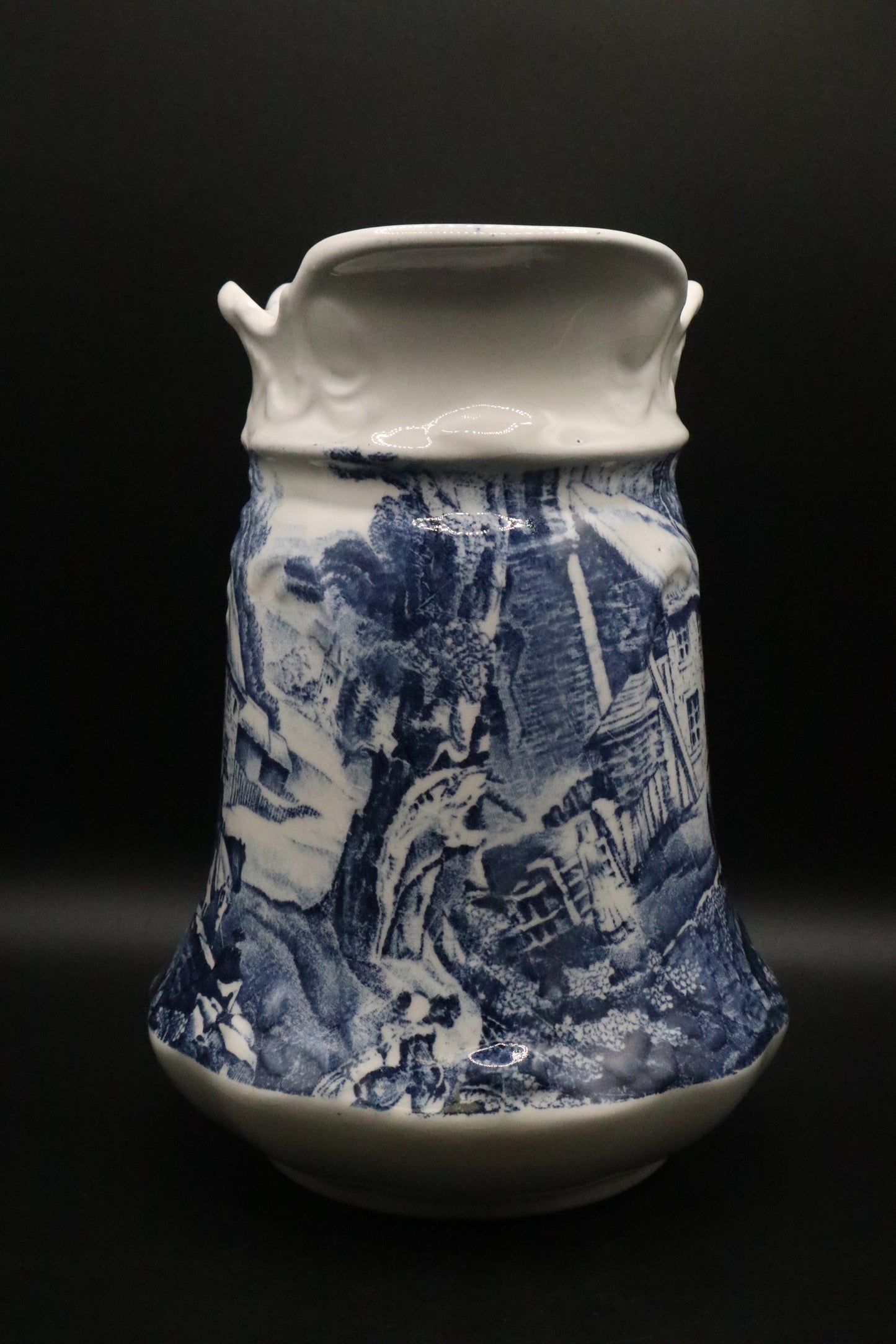 JAMES KENT "OLD FOLEY" BLUE TRANFER PATTERN MILK WATER PITCHER