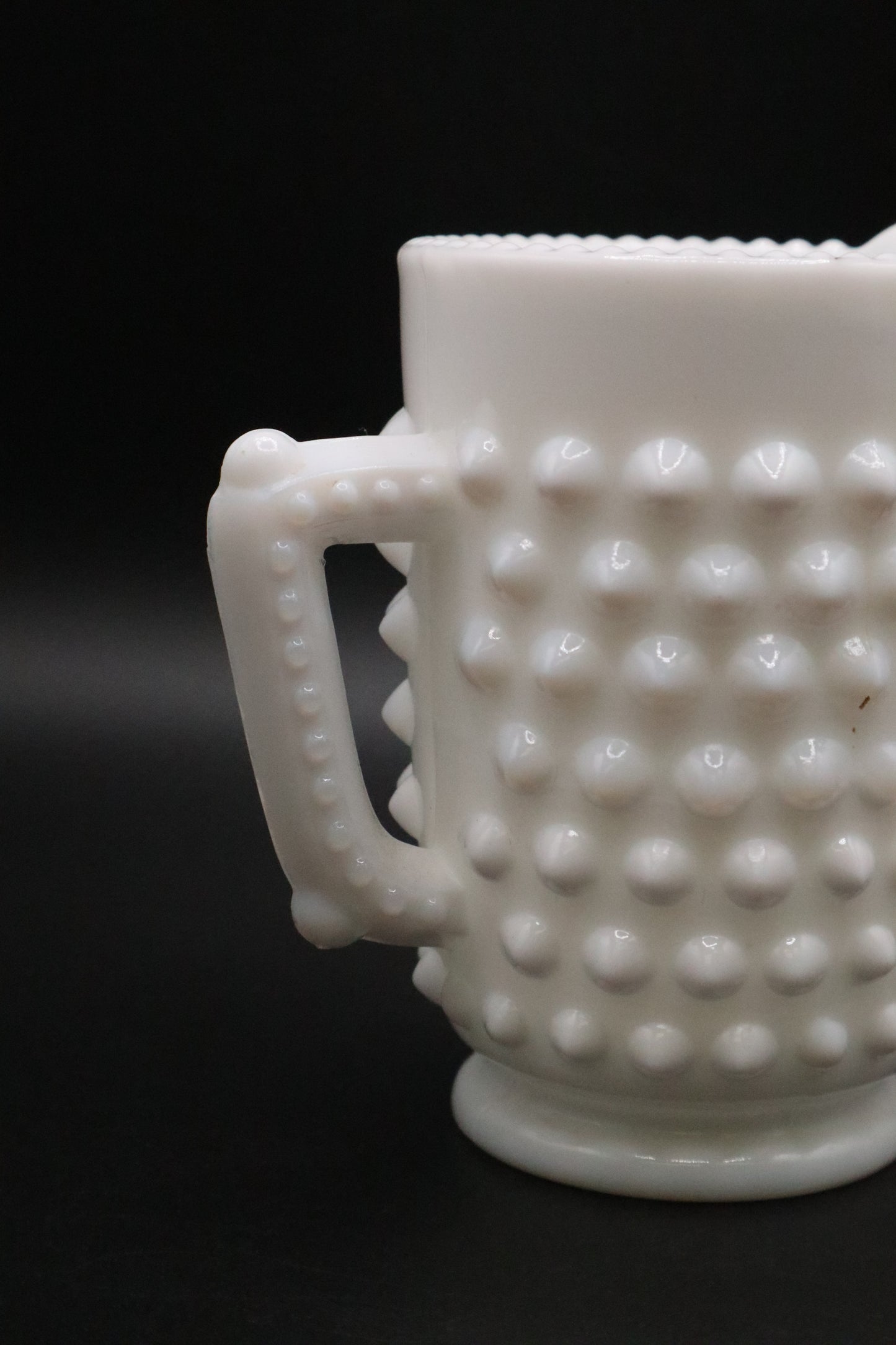 FENTON HOBNAIL MILK GLASSS CREAMER